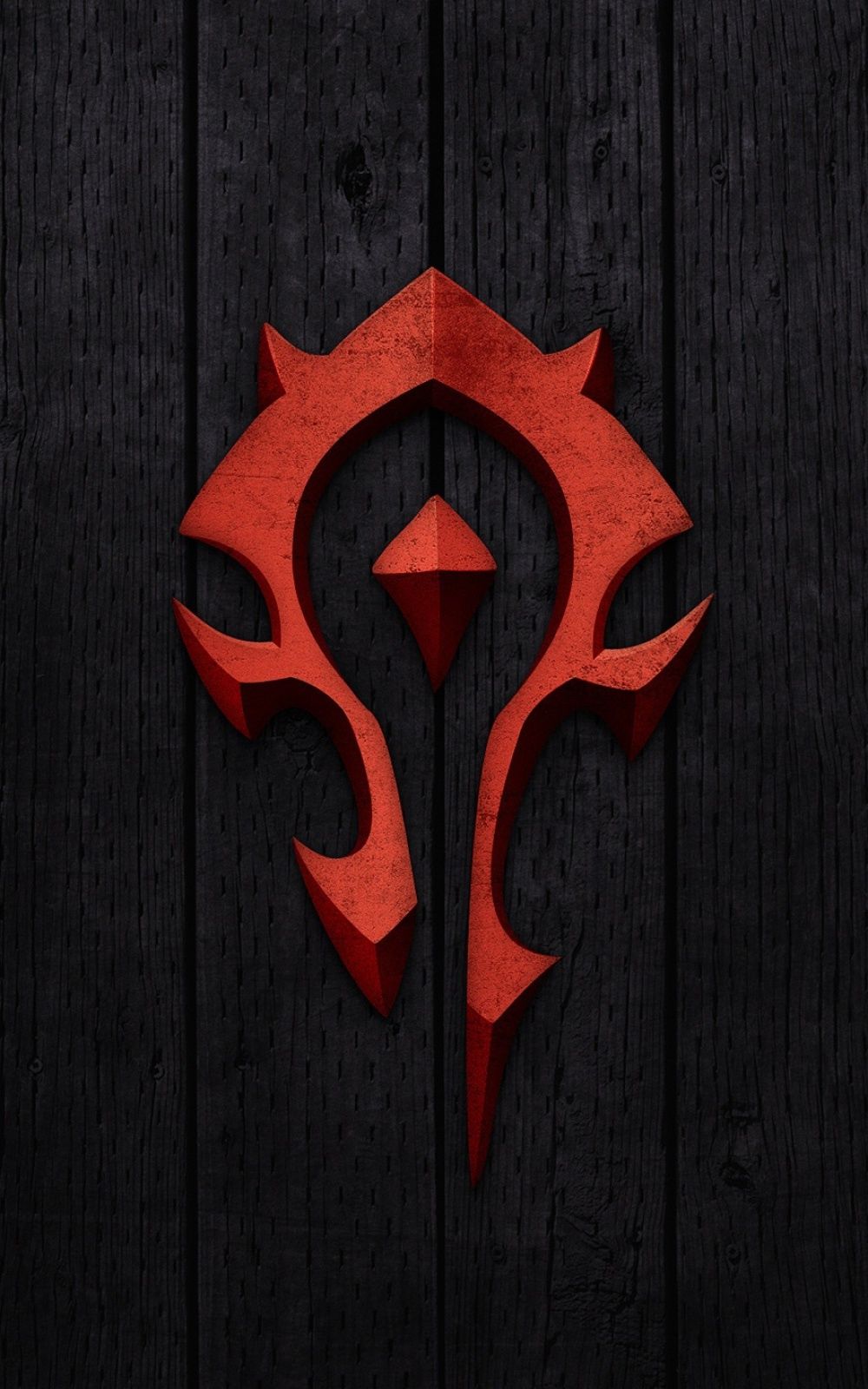 Horde, World of Warcraft, Wappen, Holz, Rot, HD, Handy-Hintergrund im Hochformat