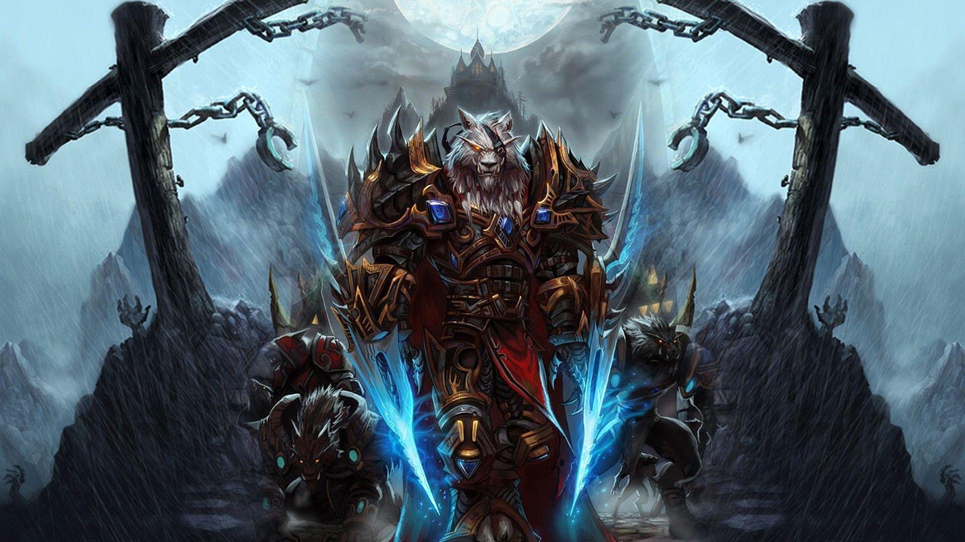 Tauren, Todesritter, Ketten, World of Warcraft, Thron, Full HD 1080p, Desktop-Hintergrundbild