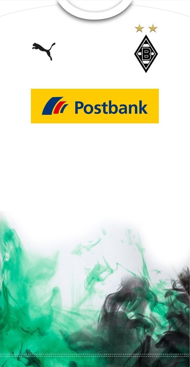 Borussia Mönchengladbach, Trikot, Puma, Postbank, Weiß-grün, Android-Hintergrundbild