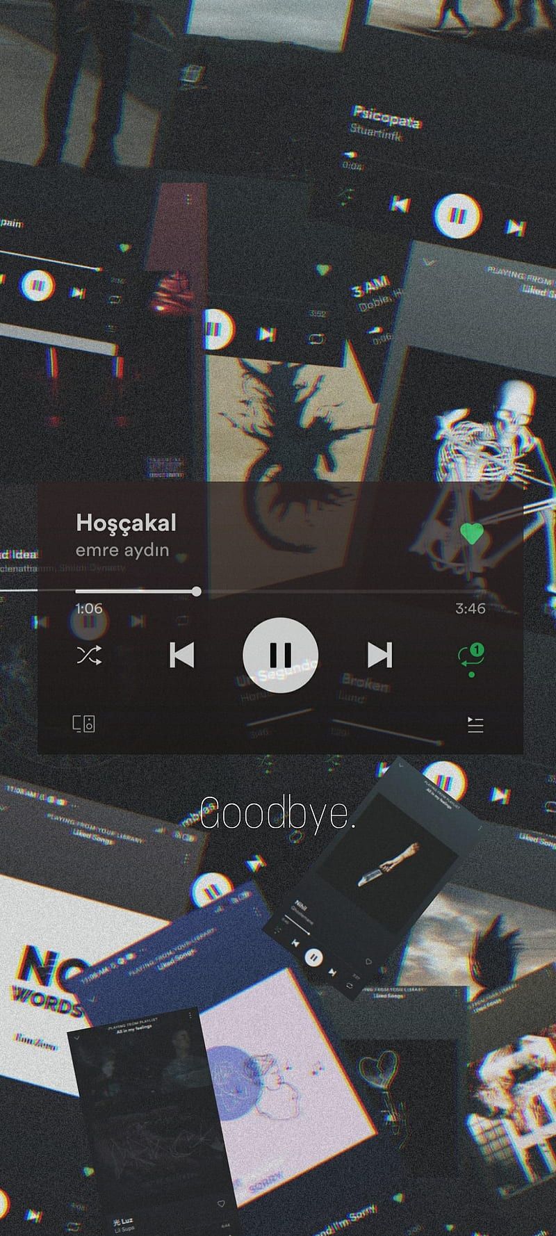 Albumcover, Collage, Musikplayer, Dunkel, Grau, HD, Sperrbildschirm fürs iPhone
