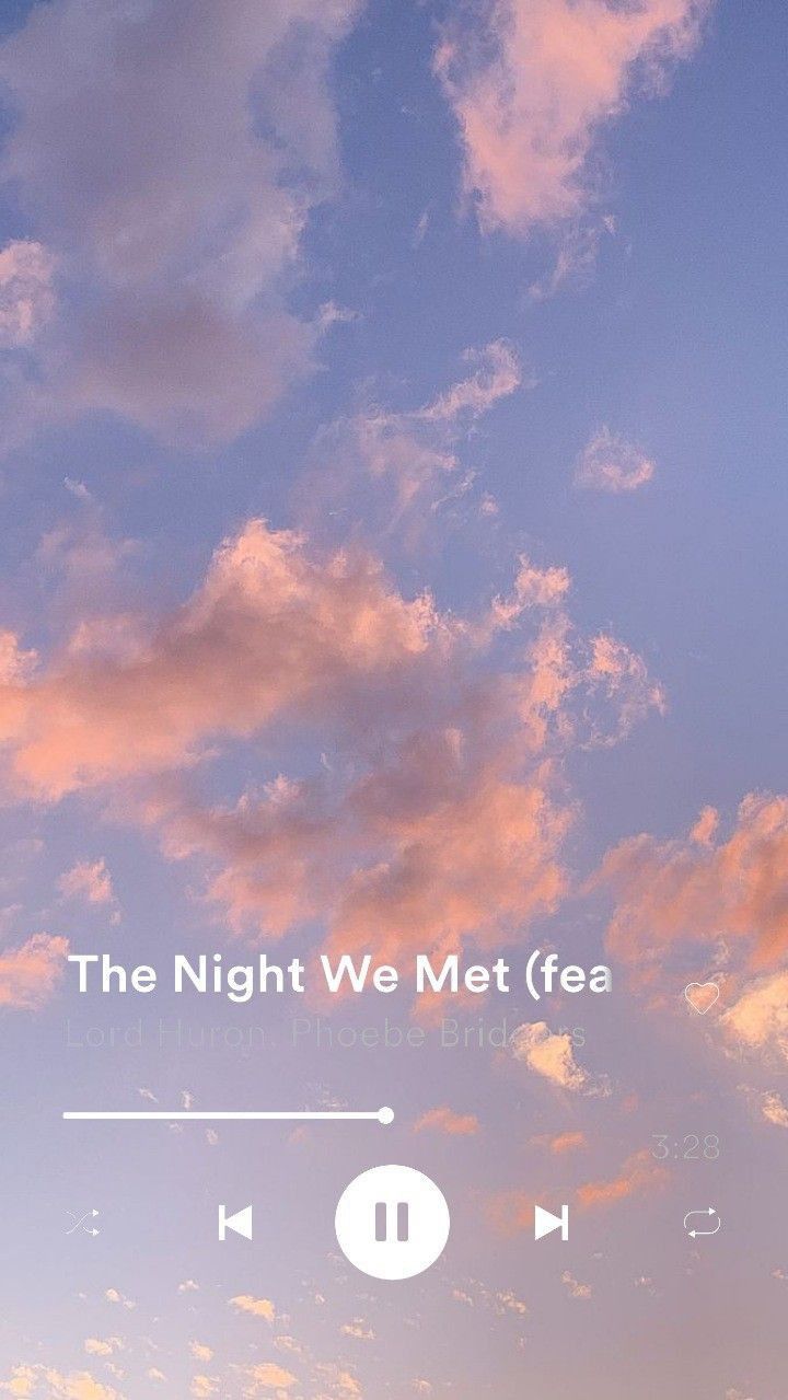 The Night We Met, Lord Huron, Musikplayer, Wolken, Pastellhimmel, HD, Handy-Hintergrund