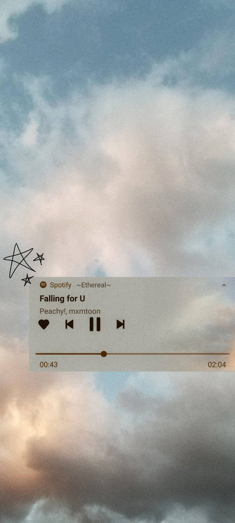 Spotify, Musikplayer, Wolken, Blauer Himmel, Pastell, HD, Hintergrundbild fürs Handy