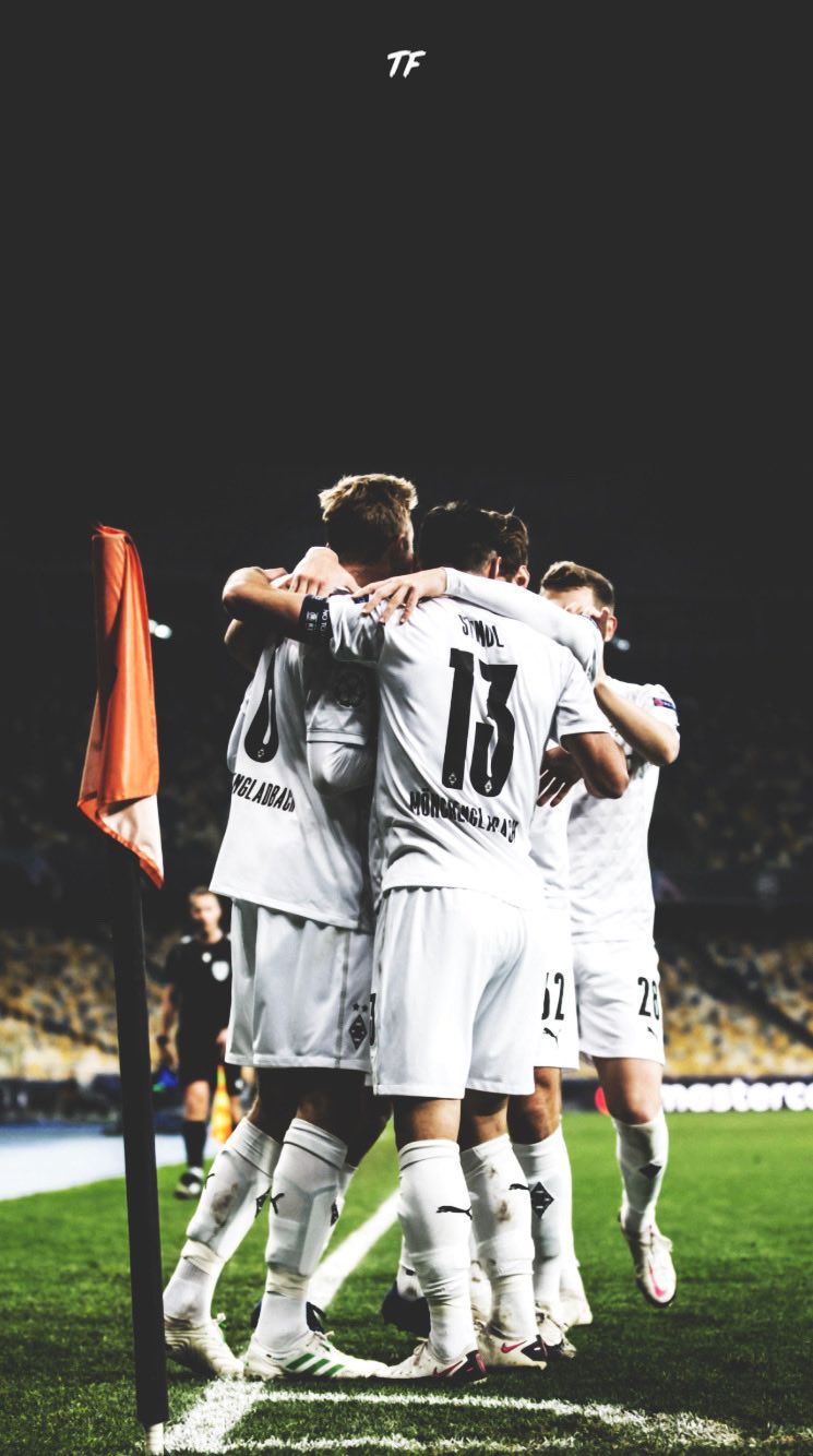 Borussia Mönchengladbach, Spieler, Torjubel, Mannschaft, Fußball, HD, iPhone-Hintergrundbild