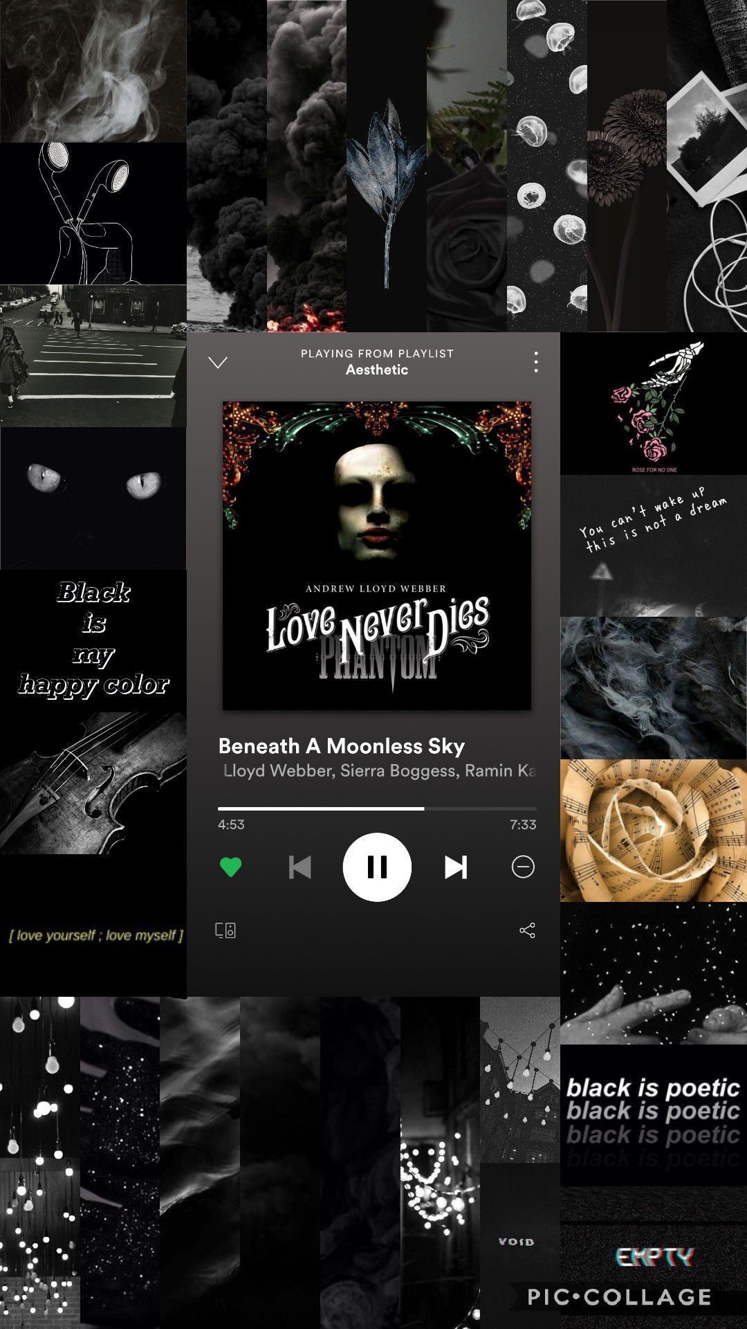 Albumcover, Collage, Schwarz-Weiß, Musikplayer, Dunkel, Full HD, Handy-Hintergrund im Hochformat
