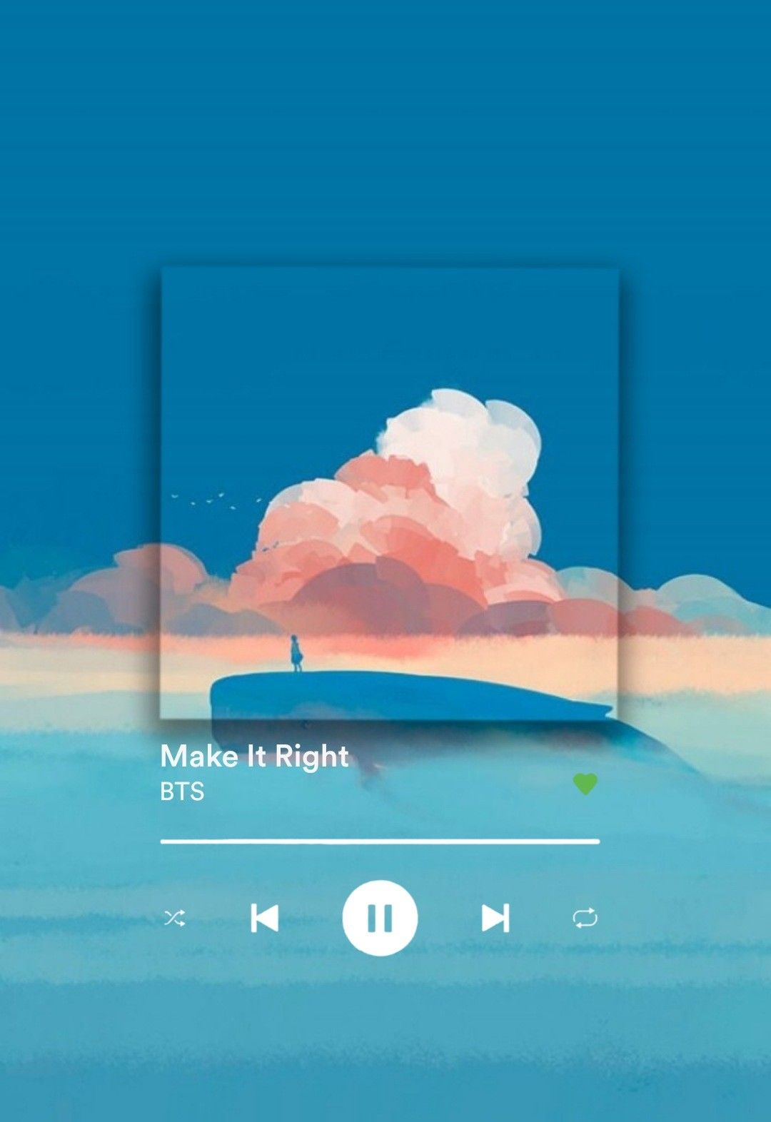 Make It Right, BTS, Wal, Wolken, Meer, Illustration, Full HD, Hintergrundbild fürs Tablet