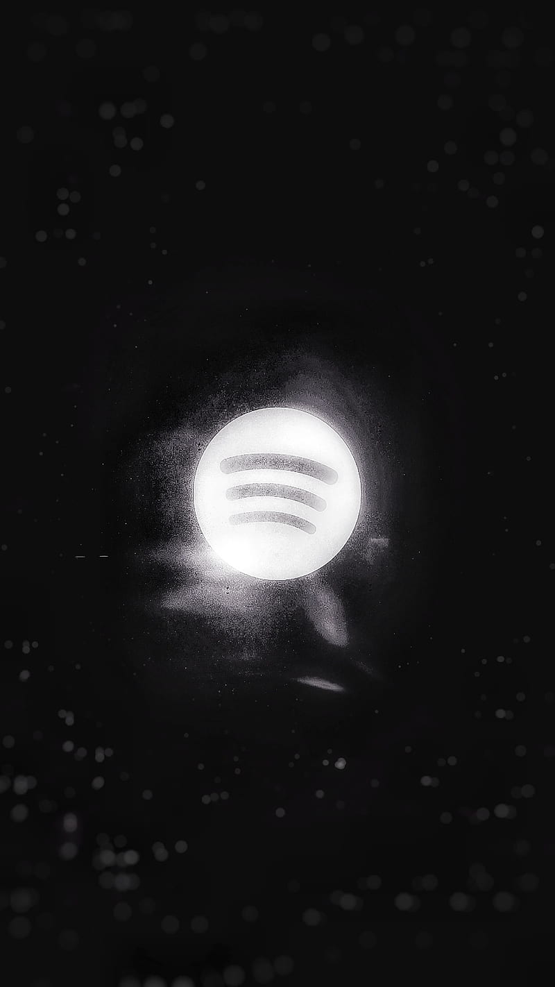 Spotify, Logo, Leuchten, Schwarzer Hintergrund, Minimalismus, Sperrbildschirm fürs iPhone