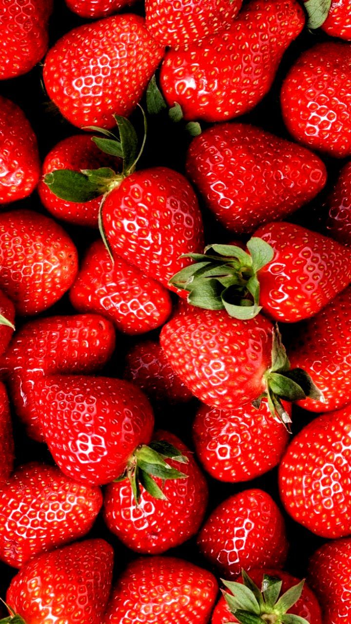 Erdbeeren, Frische Früchte, Rot, Draufsicht, Füllend, HD, Handy-Hintergrund im Hochformat