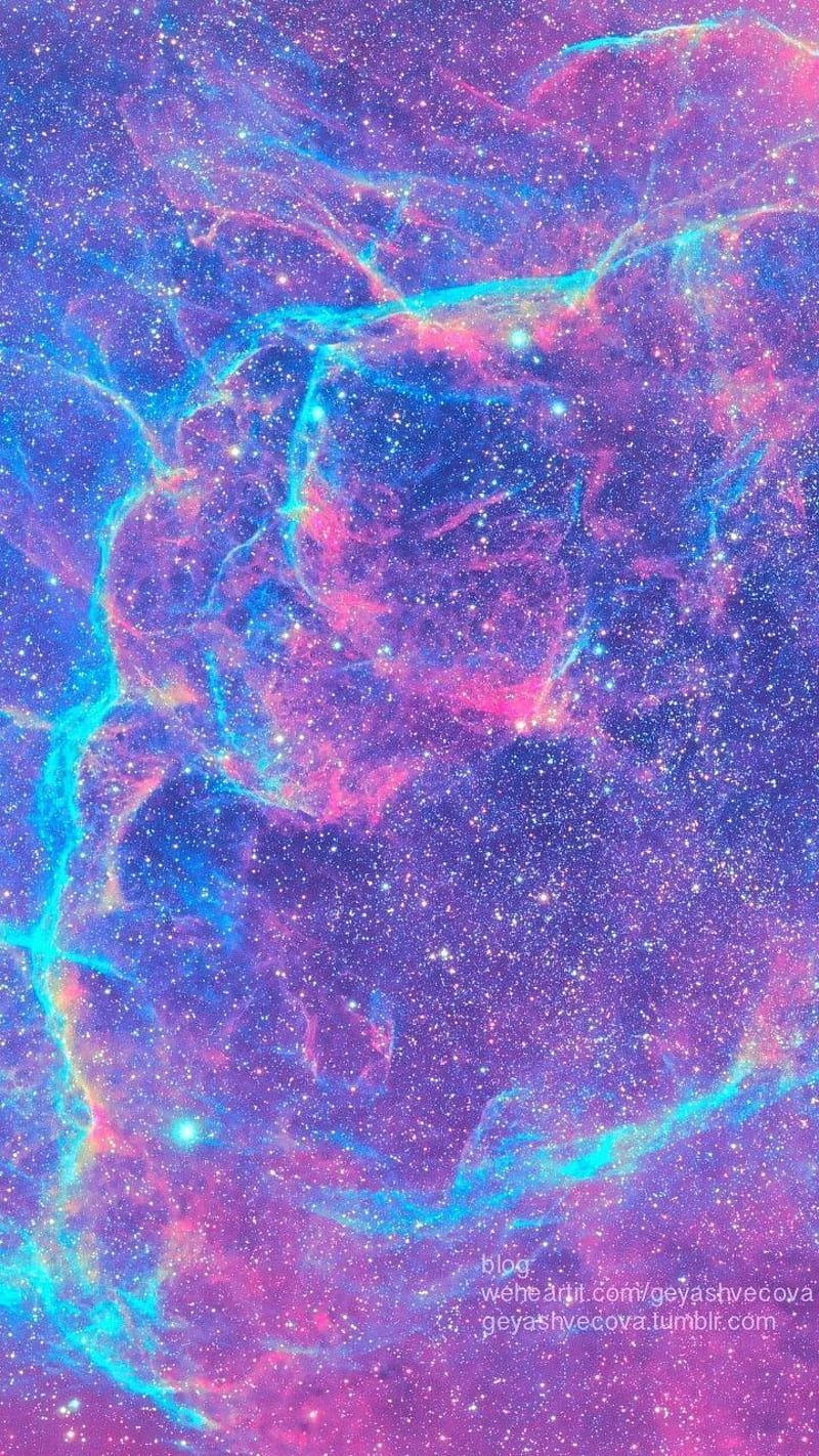 Nebelfasern, Türkis, Pink, Supernova-Überrest, Abstrakt, HD, Handy-Hintergrundbild