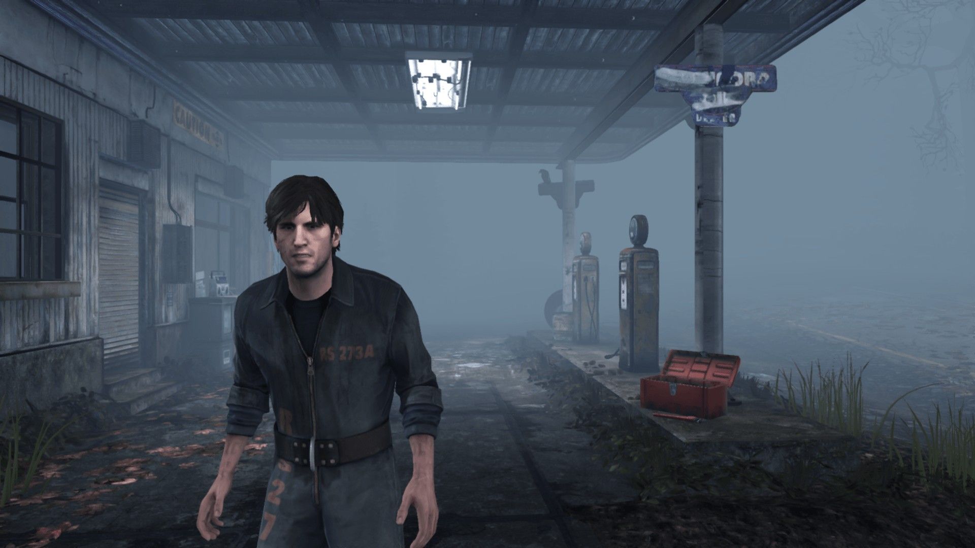 Murphy Pendleton, Silent Hill: Downpour, Tankstelle, Nebel, Videospiel, 1920x1080, Desktop-Hintergrund