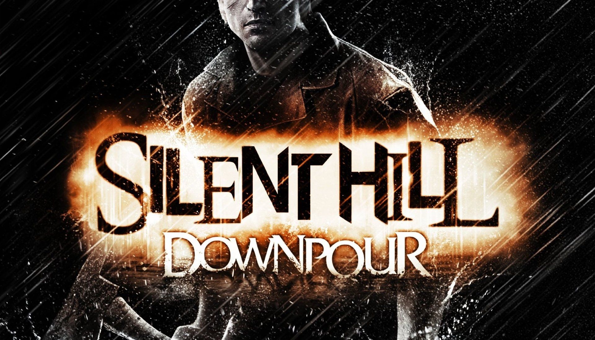 Silent Hill: Downpour, Murphy Pendleton, Logo, Regen, Feuer, Full HD, Laptop-Hintergrundbild