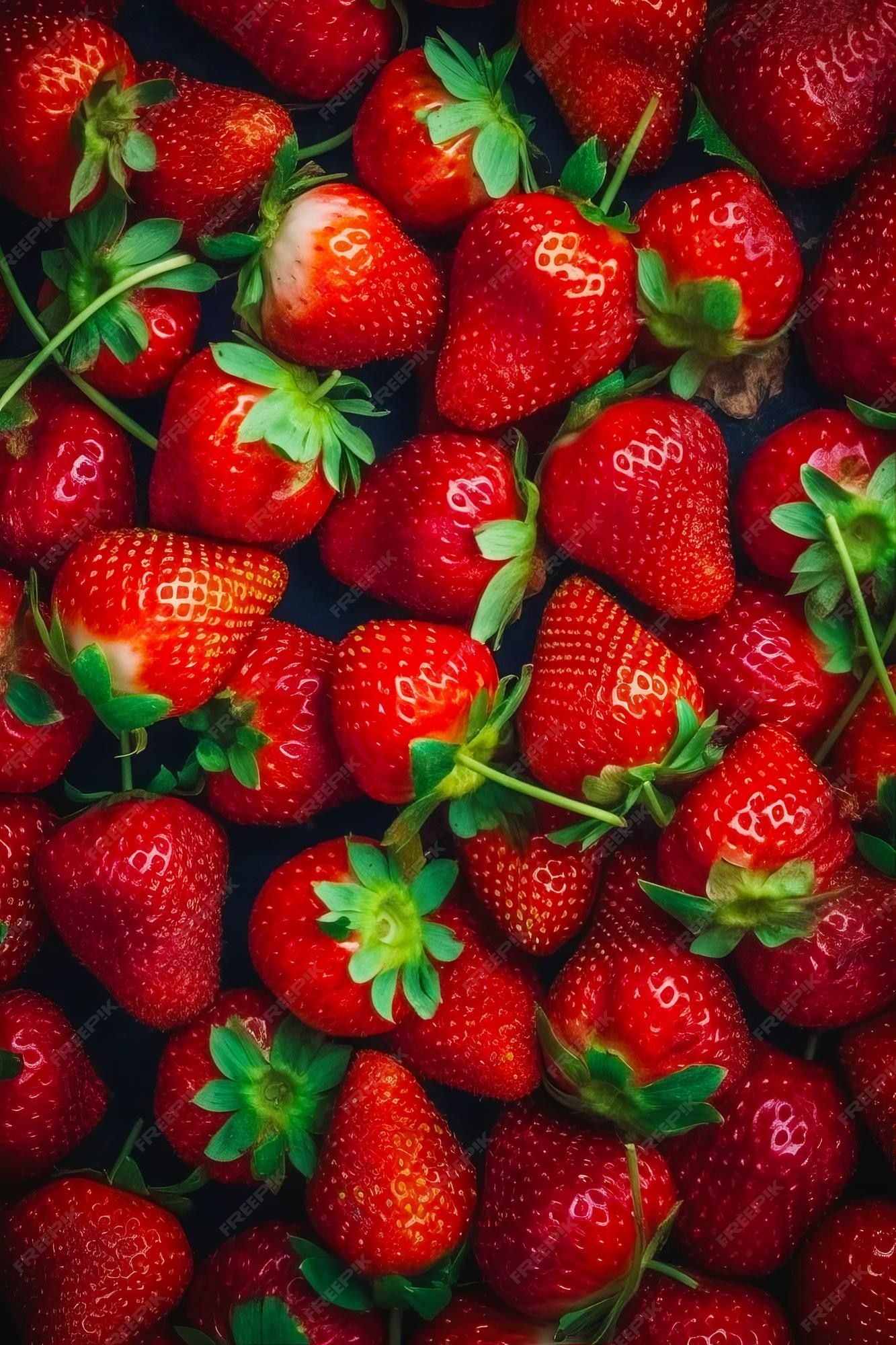 Erdbeeren, Rot, Frische Früchte, Draufsicht, Füllend, Full HD, Sperrbildschirm fürs iPhone