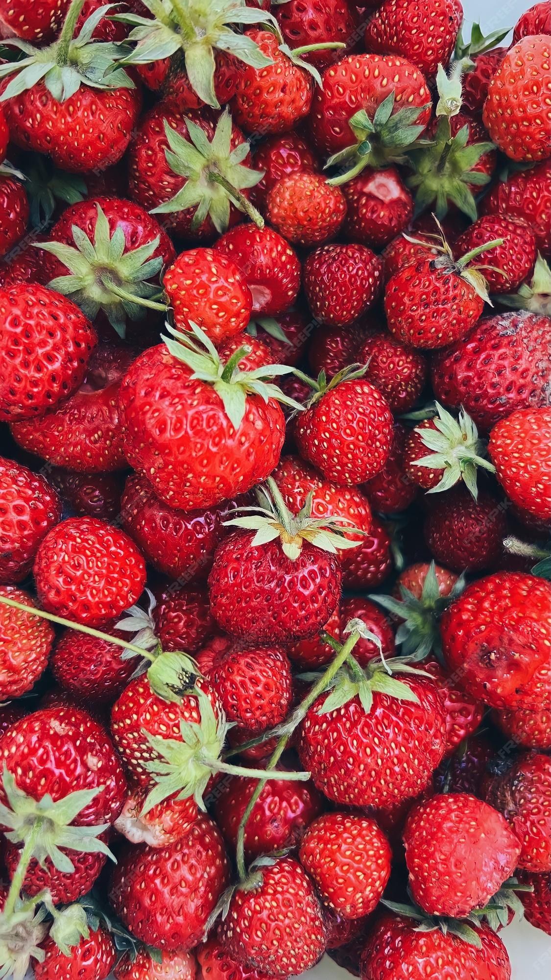 Erdbeeren, Füllend, Obst, Rot, Hochformat, Hintergrundbild für iPhone und Android