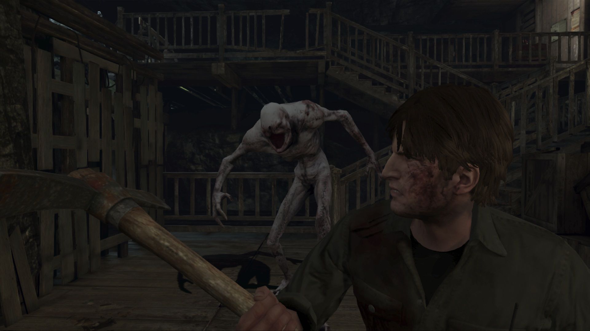 Murphy Pendleton, Silent Hill: Downpour, Monster, Holzsteg, Kampf, 1920x1080, PC-Hintergrundbild
