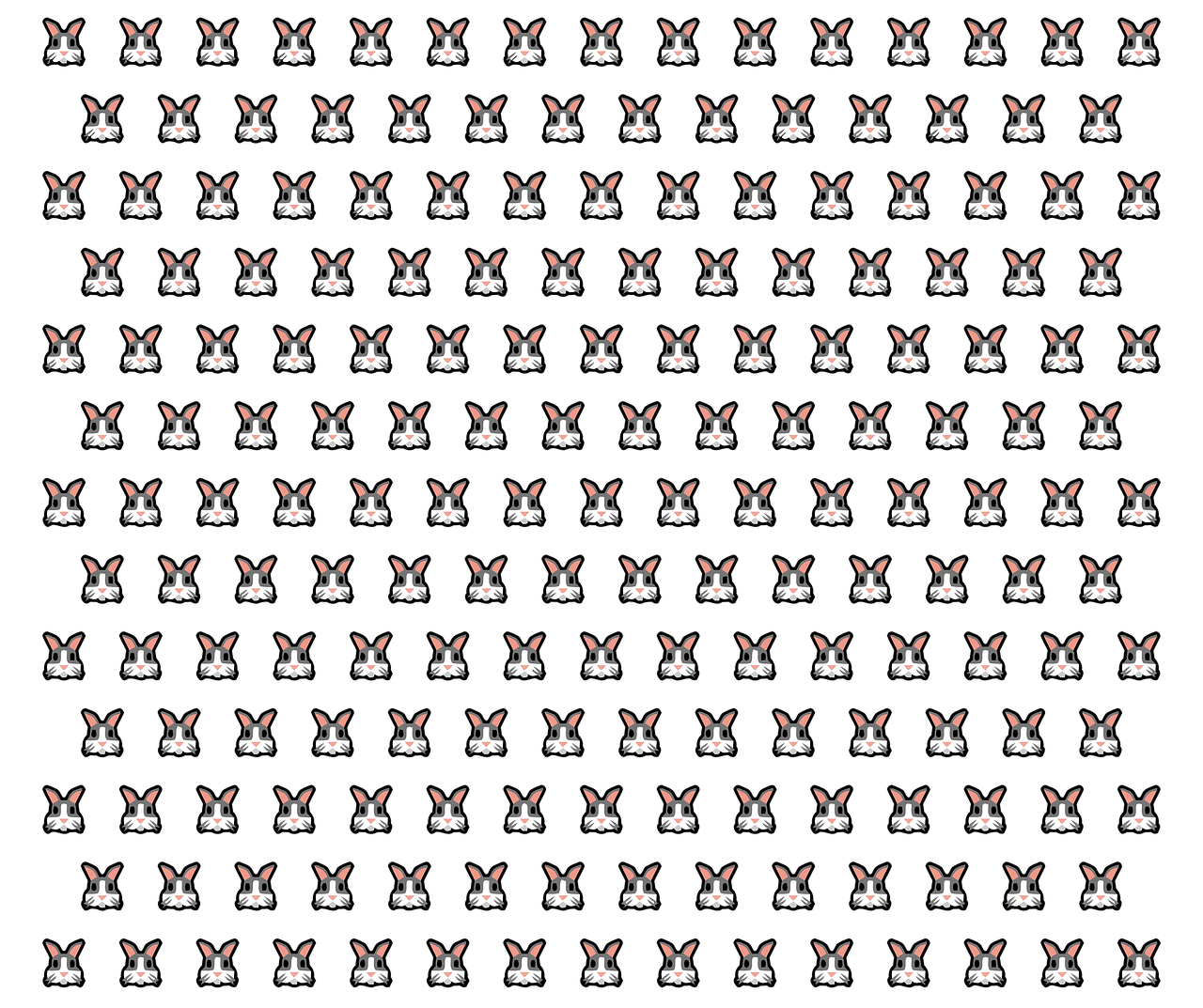 Hasen-Muster, Schwarzer Hintergrund, Kleine Hasen, Minimalistisch, HD Wallpaper