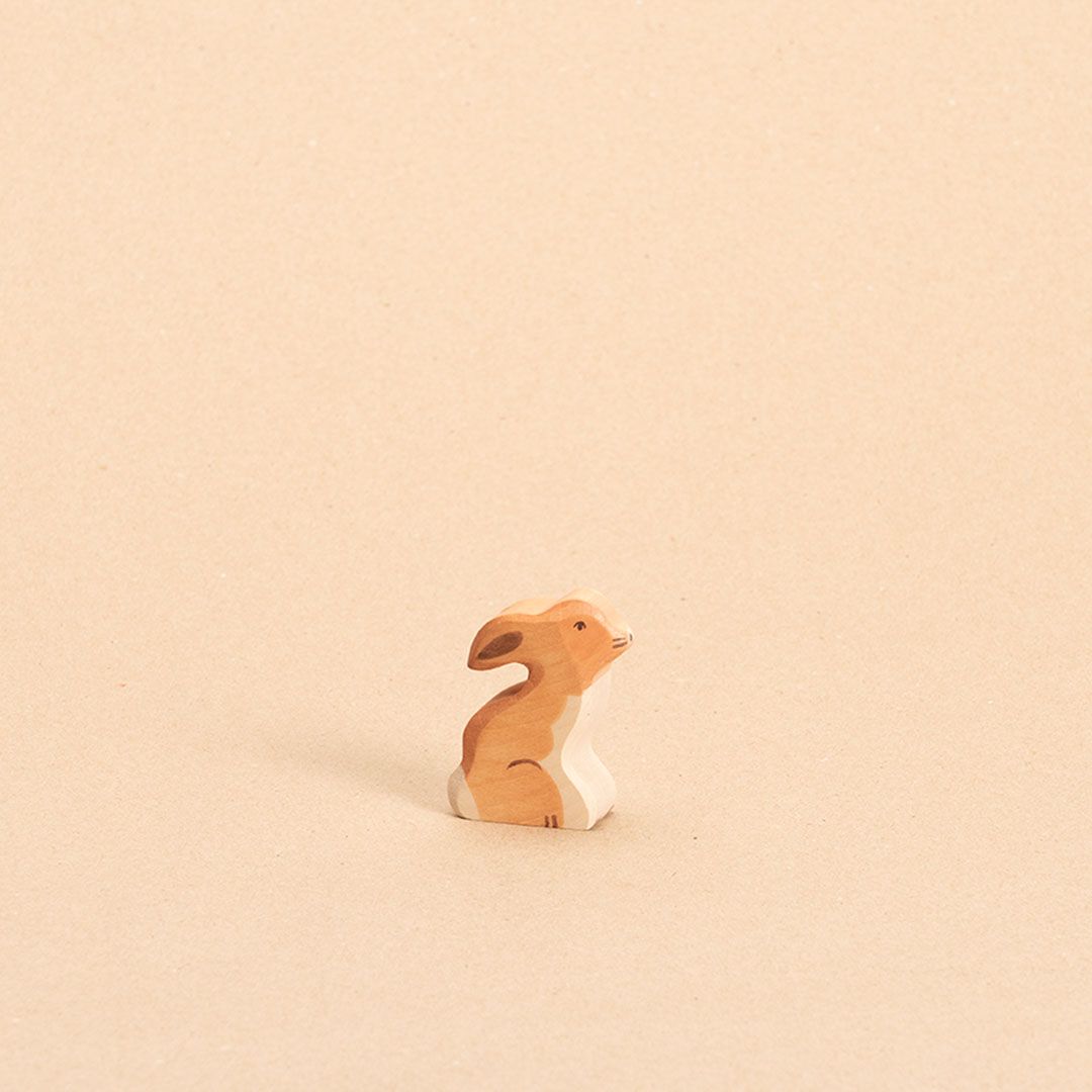 Holzhase, Spielzeug, Pfirsich, Minimalistisch, Hintergrundbild für iPad und Tablet