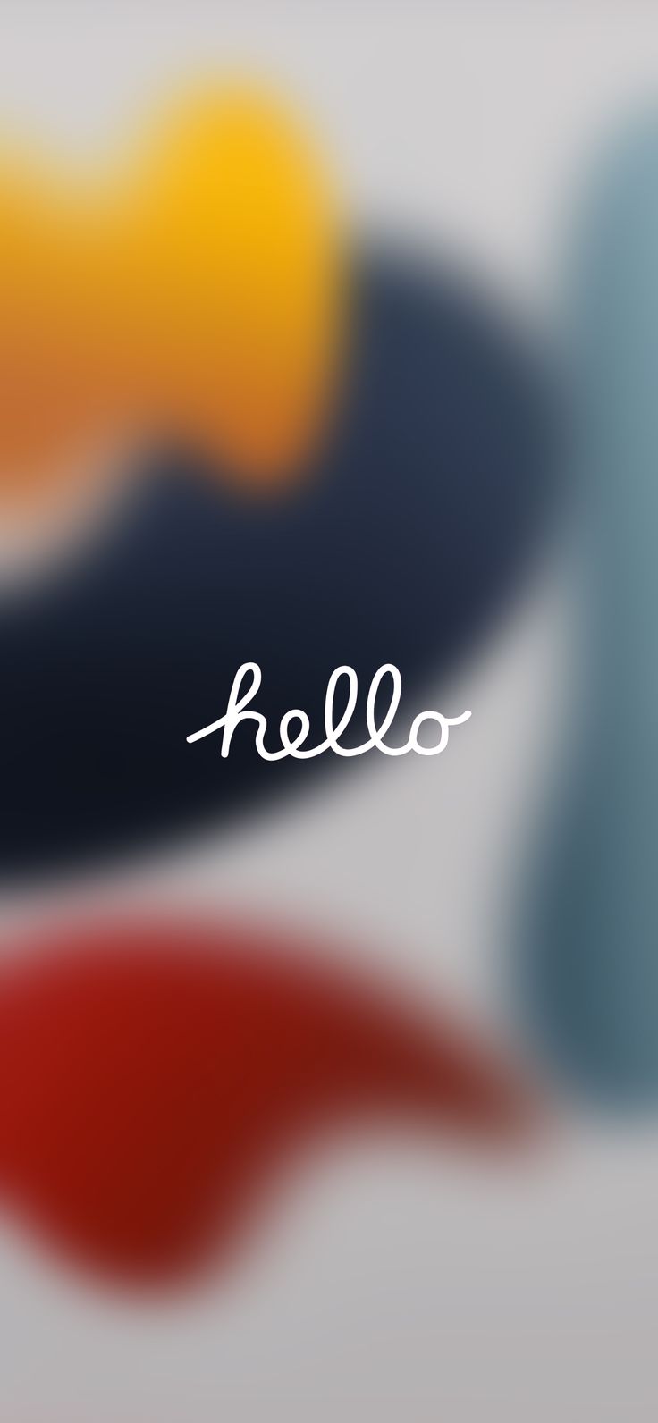 Hello, iOS 15, Apple, Unscharfe Formen, Abstrakt, HD, Hintergrundbild fürs Handy