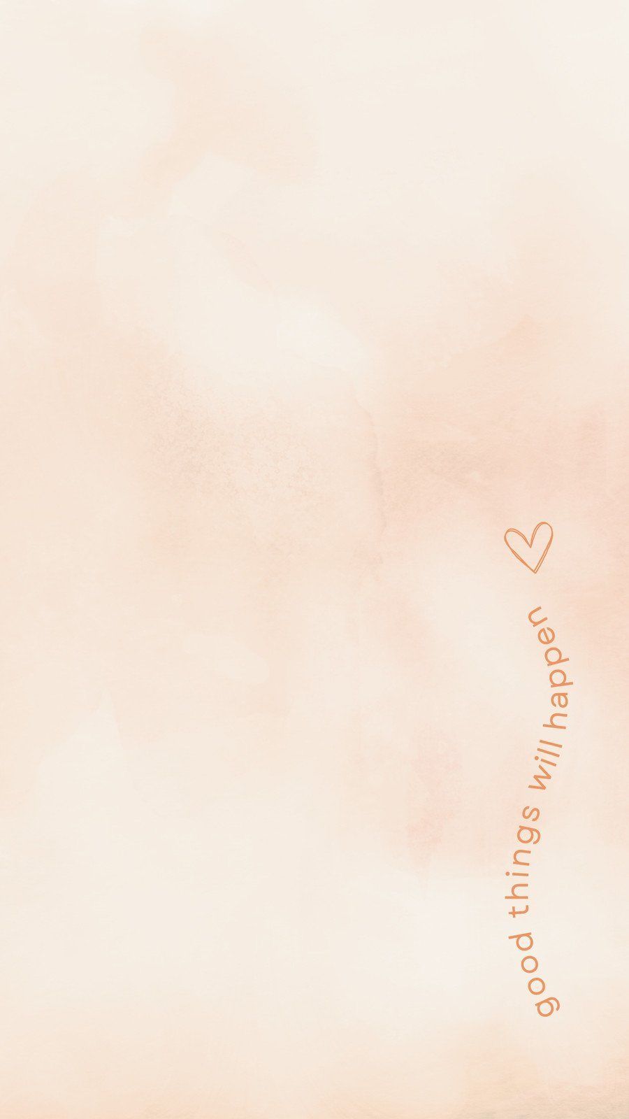 Aquarell, Pfirsich, Herz, Spruch, Pastellfarben, HD, Hintergrundbild fürs Handy
