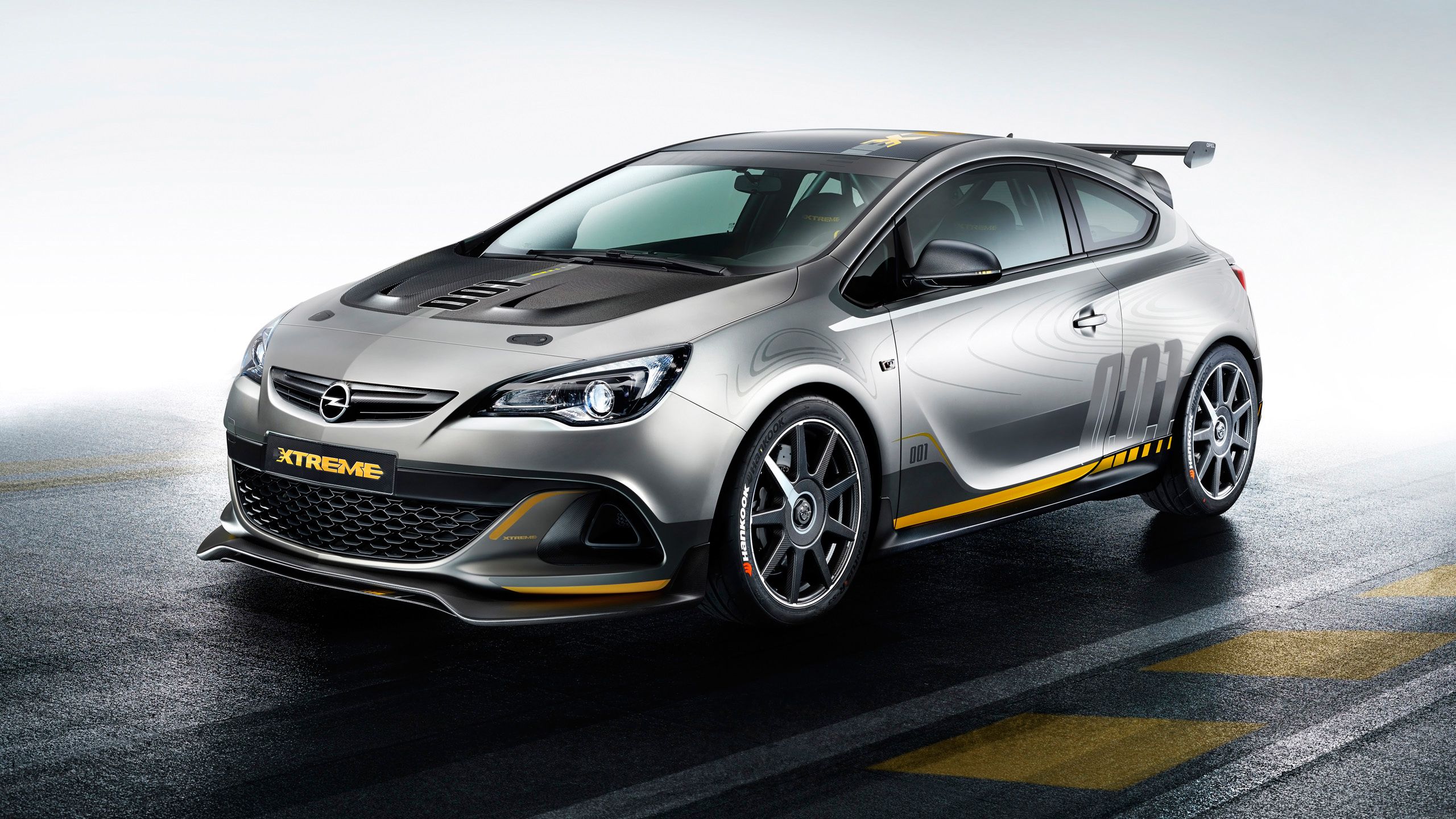 Opel Astra OPC Extreme, Opel Astra, Heckspoiler, Grau, Sportwagen, 2K, Breitbild-Hintergrundbild