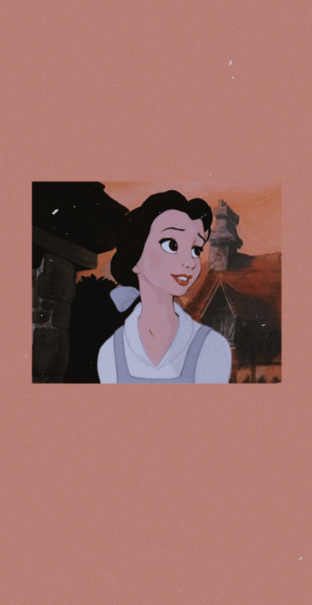 Belle, Die Schöne und das Biest, Altrosa, Aesthetic, Full HD, Sperrbildschirm fürs iPhone