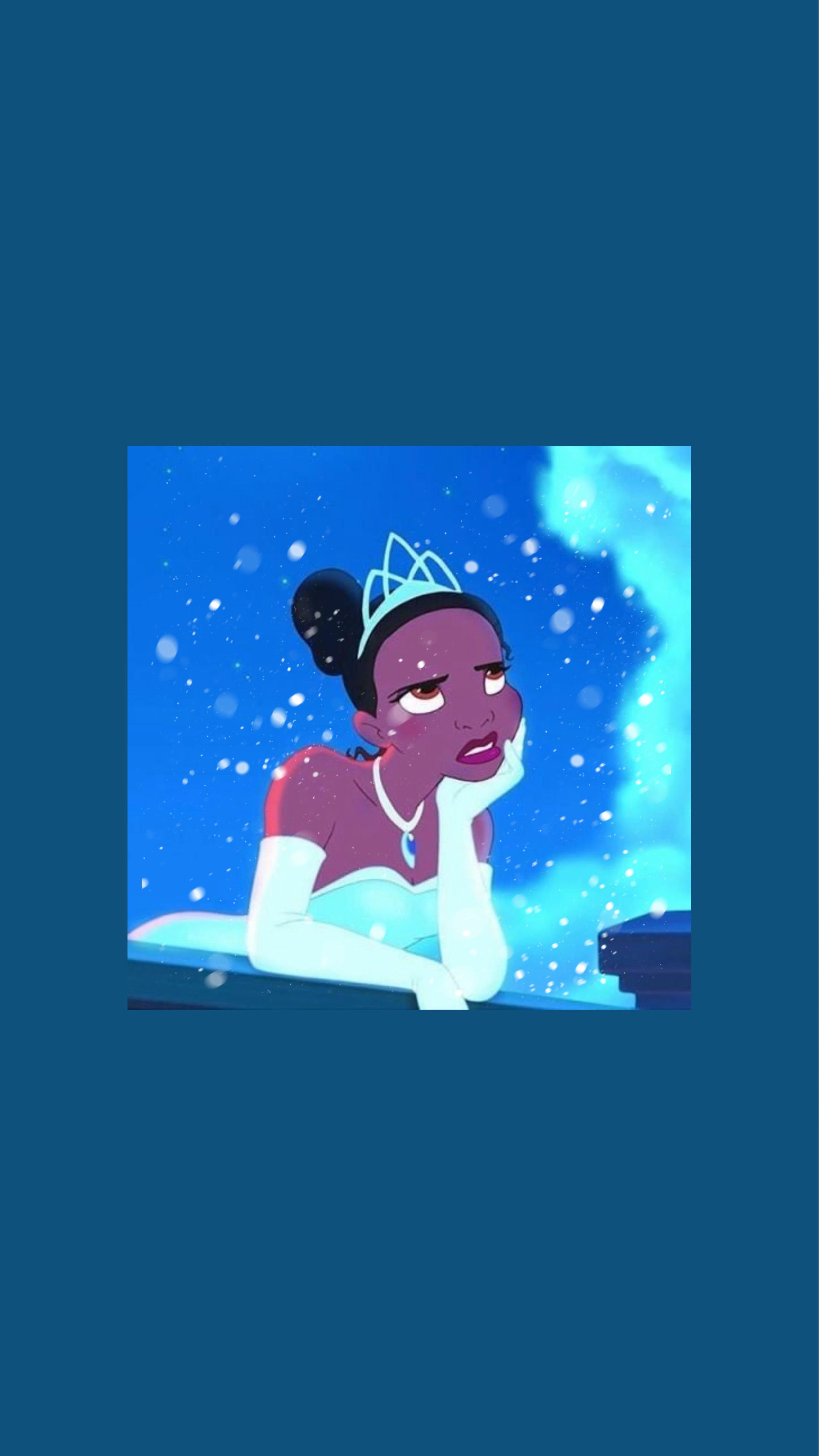 Tiana, Küss den Frosch, Blau, Diadem, QHD+, Sperrbildschirm fürs iPhone