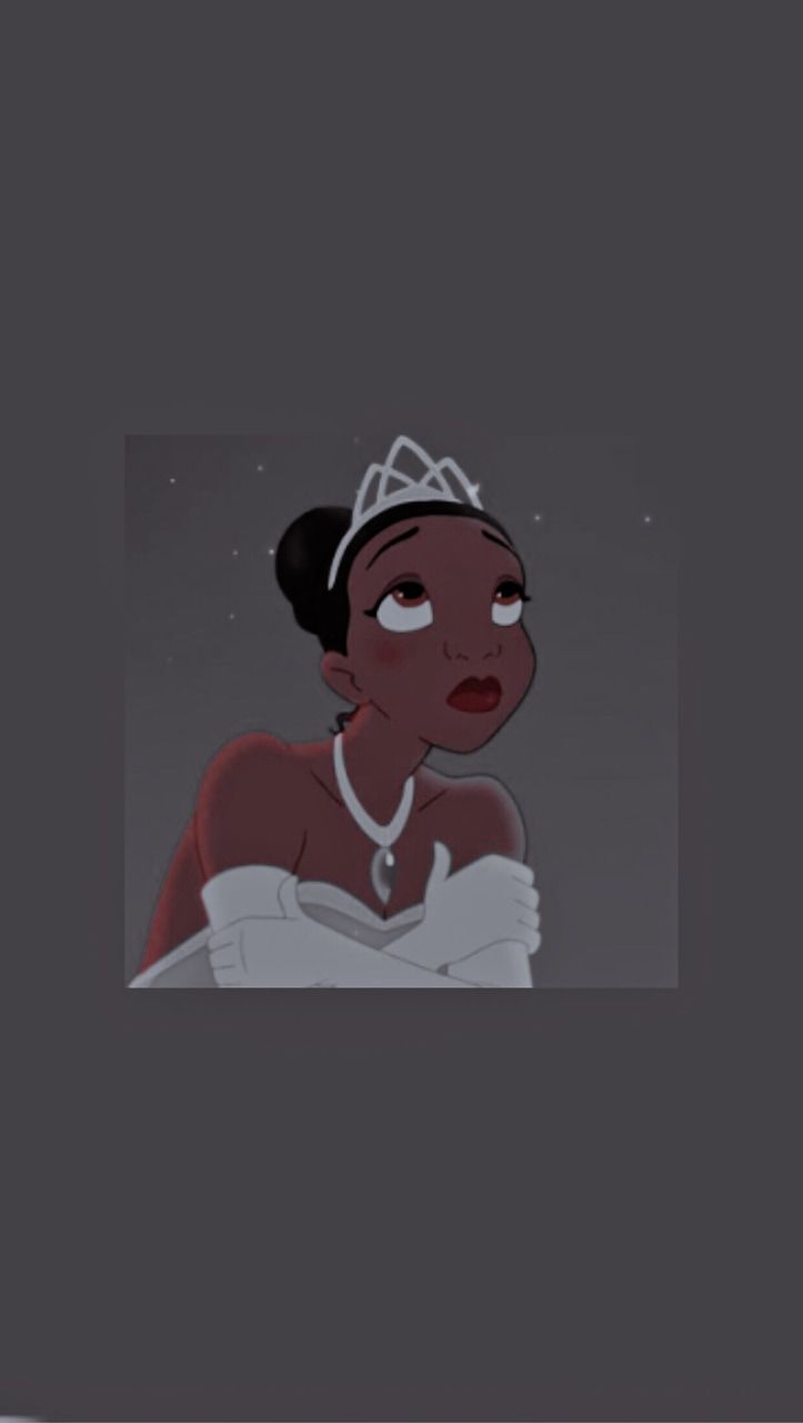 Tiana, Küss den Frosch, Diadem, Perlenkette, Dunkelgrau, Hintergrundbild fürs Handy