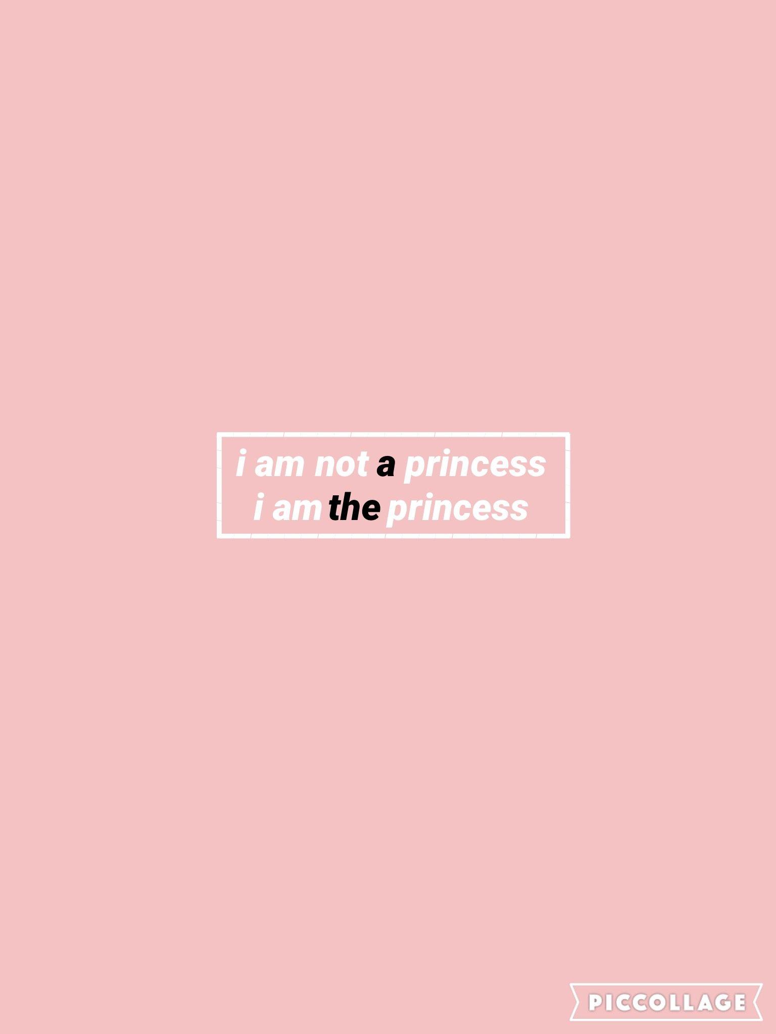 I am not a princess, Zitat, Rosa, Minimalistisch, QHD+, iPad-Hintergrundbild