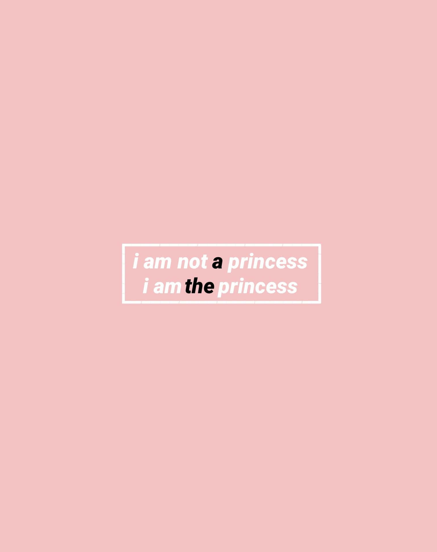 I am not a princess, Zitat, Hellrosa, Schriftzug, QHD+, Hintergrundbild fürs Tablet