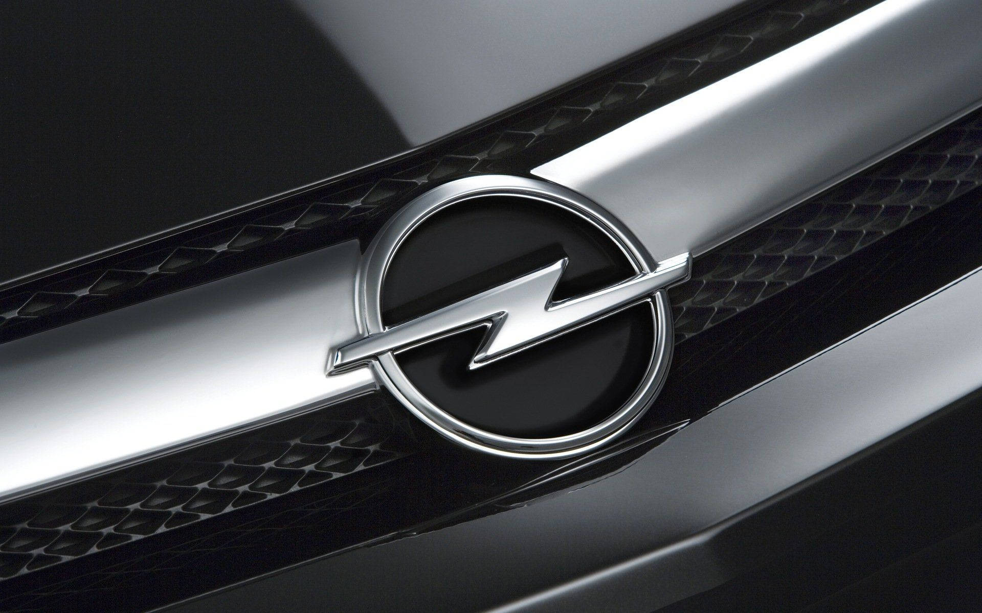 Opel-Logo, Opel Blitz, Chrom, Kühlergrill, Nahaufnahme, 16:10, Full-HD-Hintergrundbild für den Desktop
