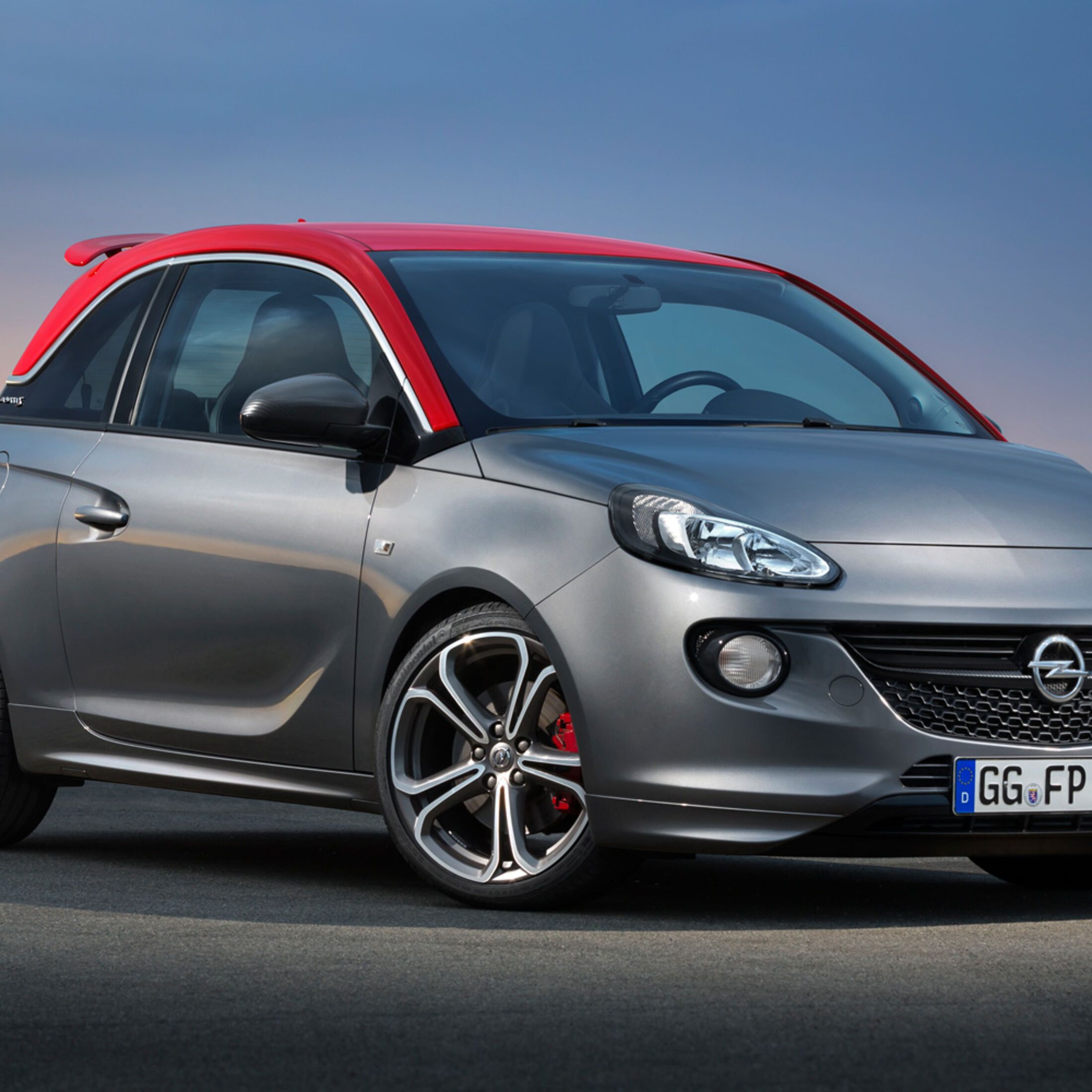 Opel Adam S, Opel Adam, Opel, Kleinwagen, Grau, Rotes Dach, Full HD, Tablet-Hintergrund