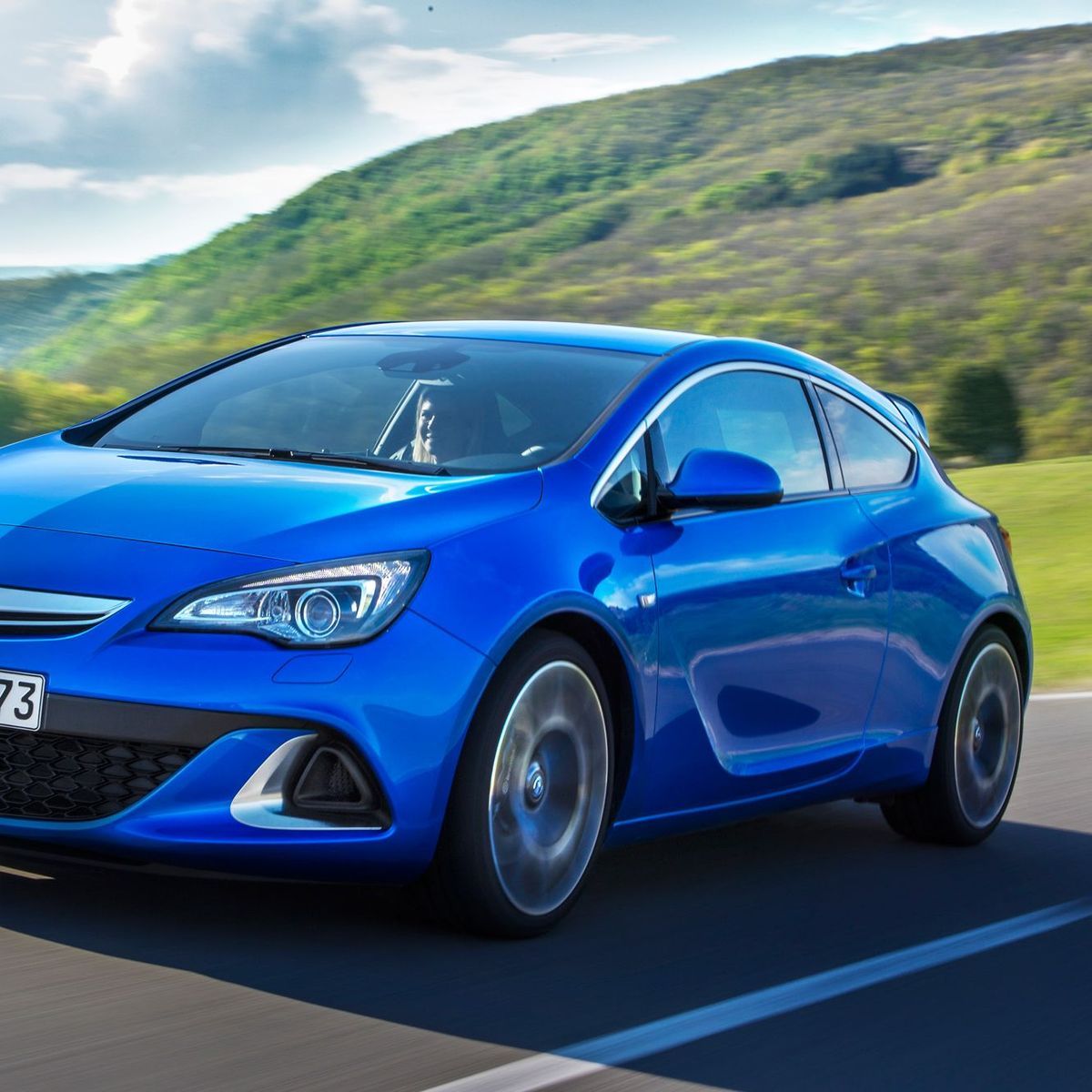 Opel Astra GTC, Opel, Blau, Coupé, Landstraße, Hintergrundbild für iPad und Tablet
