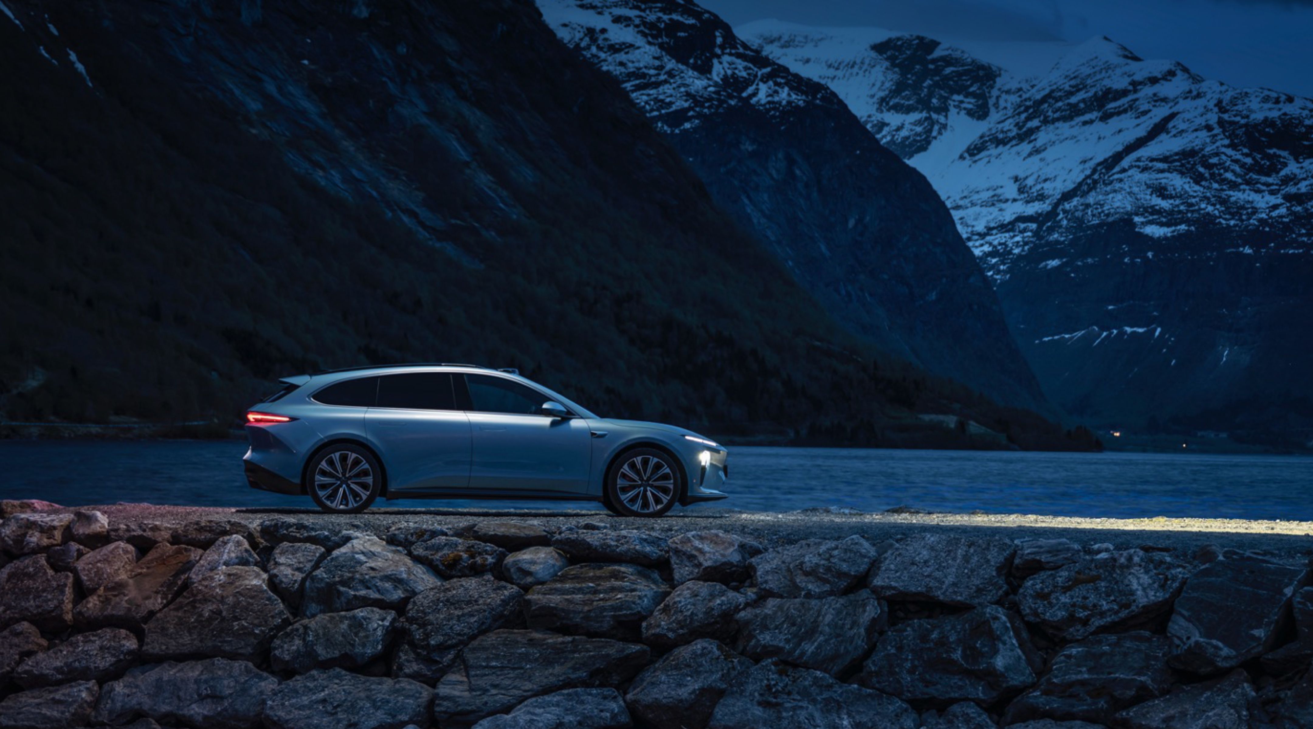 Opel Astra Sports Tourer, Opel, Kombi, Berge, Fjord, Dämmerung, 4K, Windows-Hintergrundbild