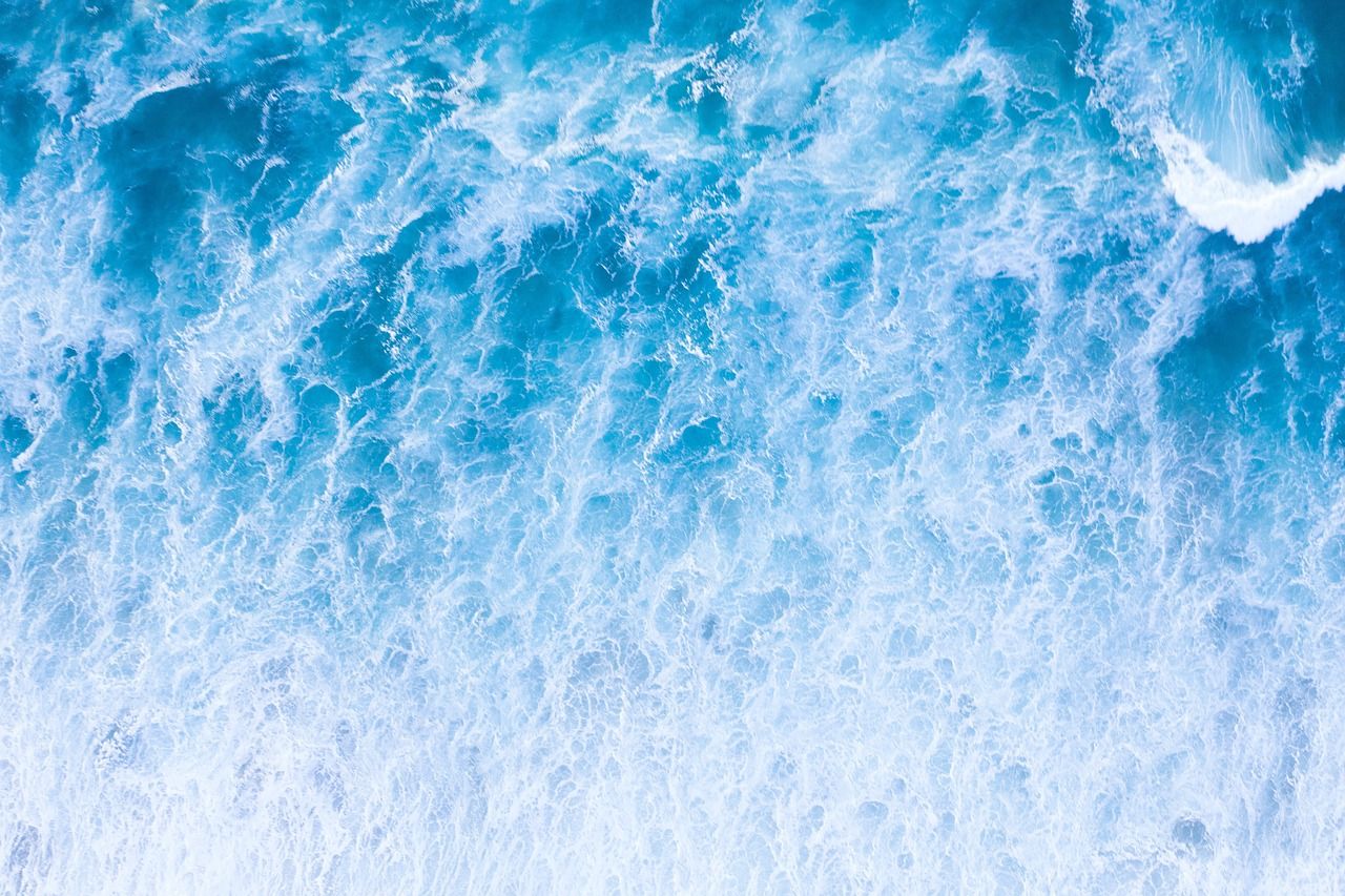 Gischt, Luftaufnahme, Schaum, Blau und Weiß, HD, Hintergrund für den Desktop