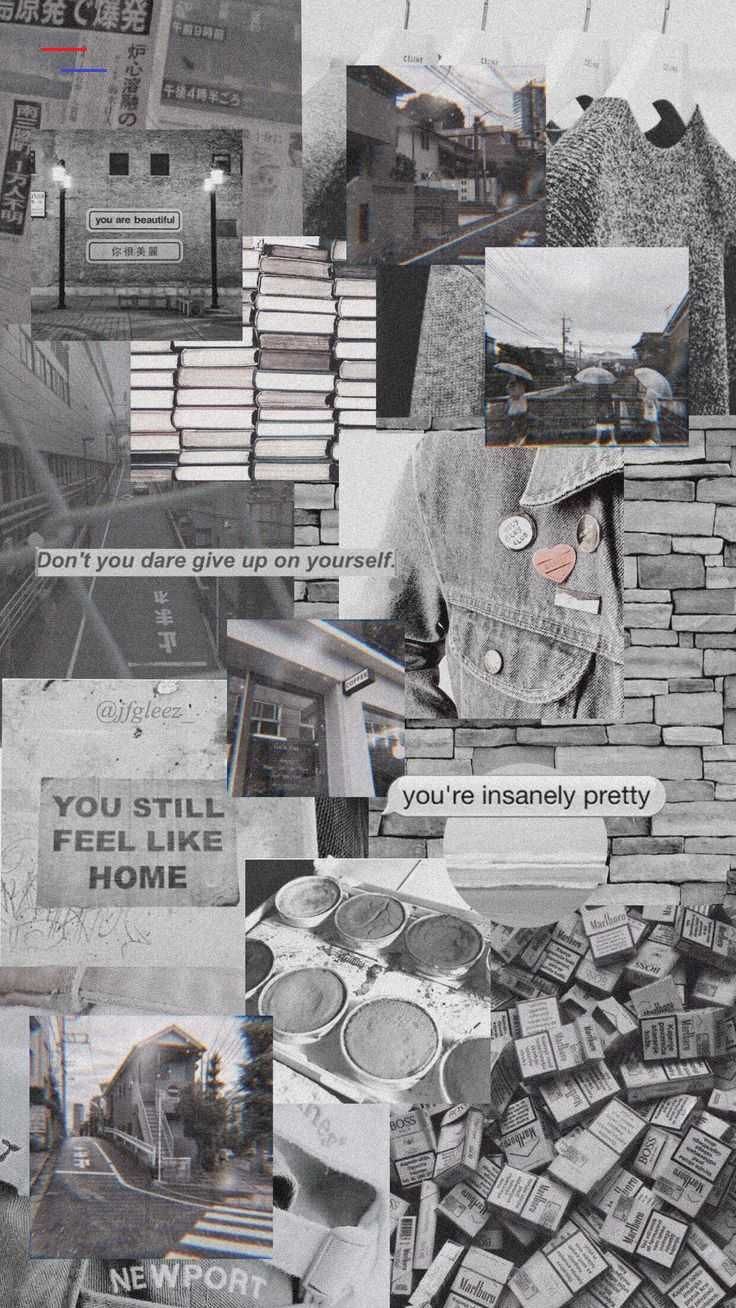Collage, Bücher, You Still Feel Like Home, Ästhetik, Zitate, Android-Hintergrundbild