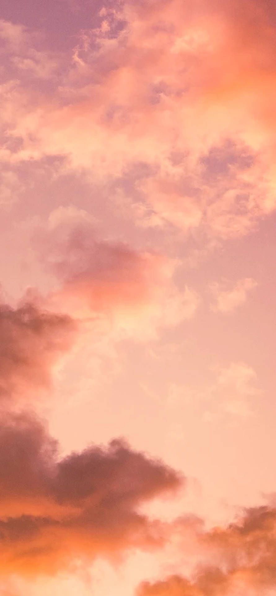 Abendrot, Orange Wolken, Pastell, HD, Hintergrundbild fürs Handy