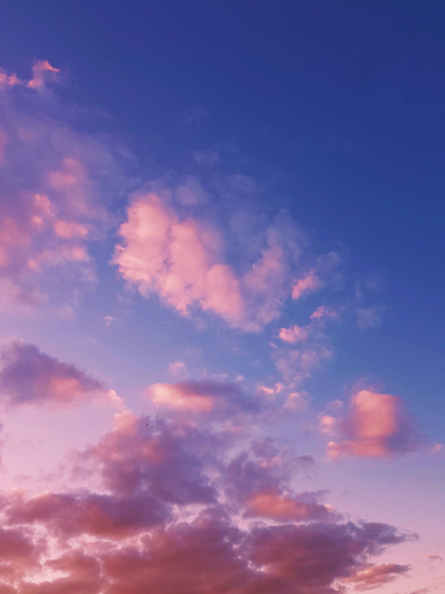 Lila Wolken, Dämmerung, Rosa, Abendhimmel, QHD+, iPad-Hintergrundbild