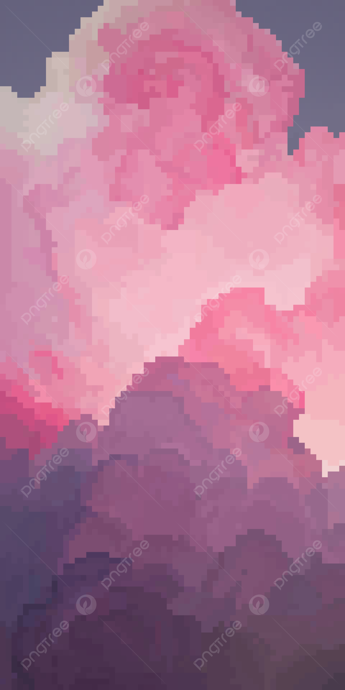 Rosa Wolke, Pinselstriche, Illustration, Lila, Full HD, Sperrbildschirm fürs iPhone