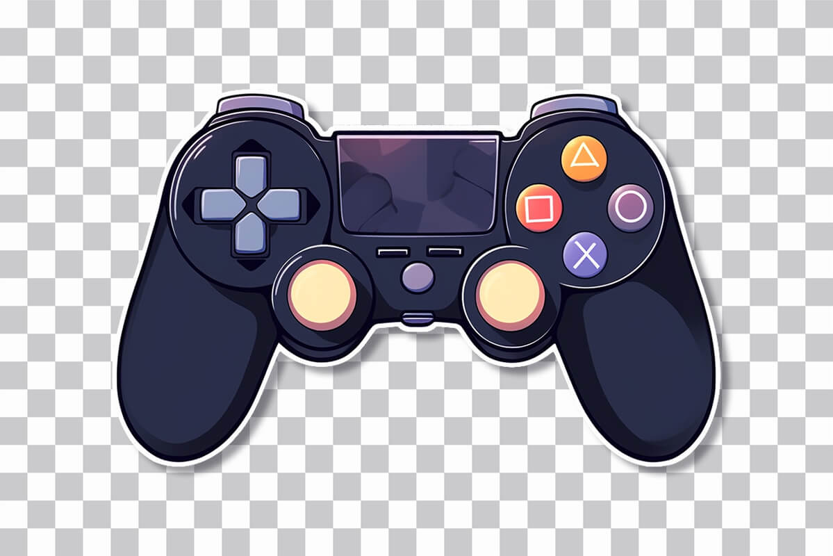 DualShock 4, Controller, Illustration, Sticker, Hintergrundbild