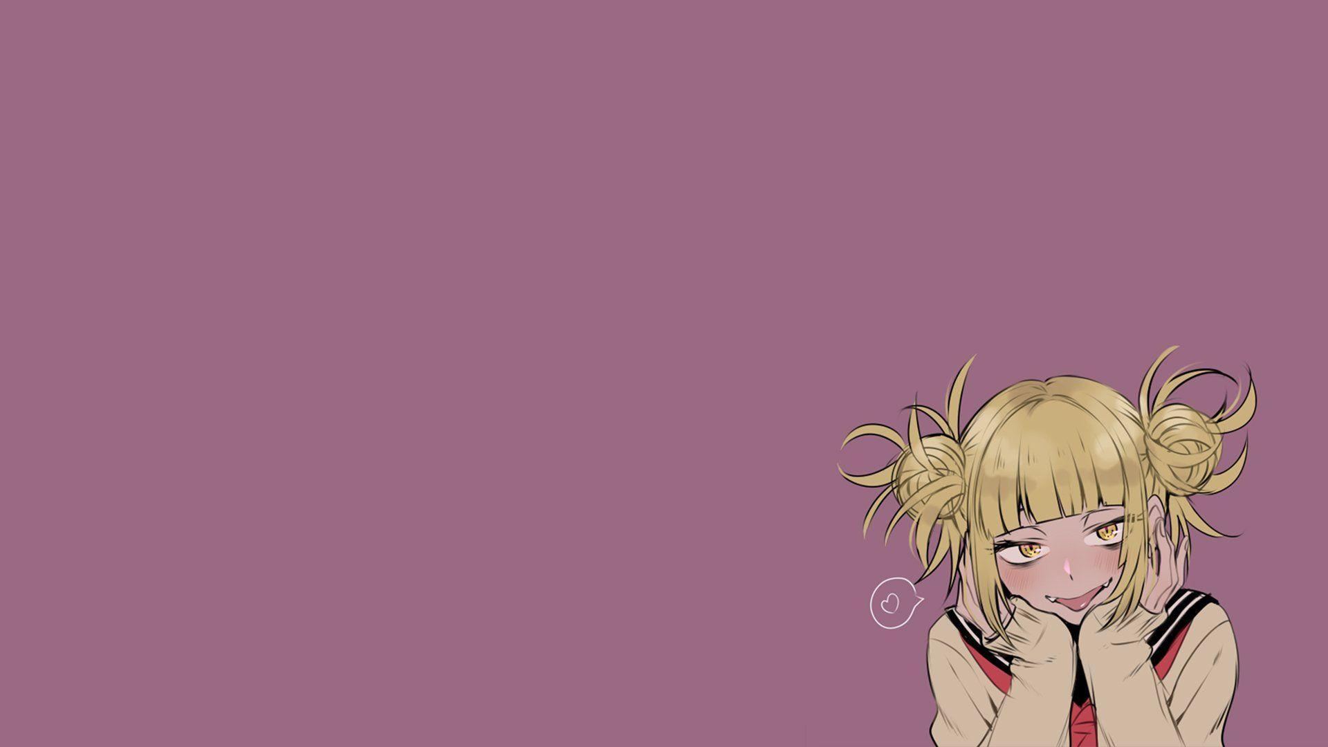 Himiko Toga, My Hero Academia, Anime, Altrosa, Minimalistisch, Full HD, PC-Hintergrundbild