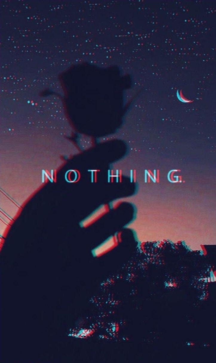 Nothing, Silhouette, Mond, Dunkelblau, Minimalistisch, HD, Handy-Hintergrund im Hochformat
