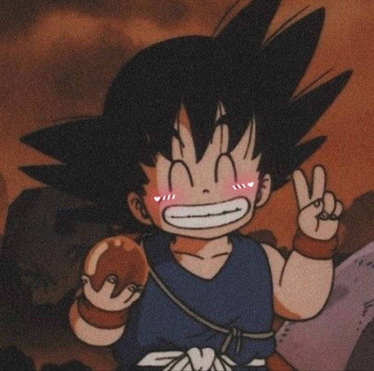 Son Goku, Kid Goku, Dragon Ball, Lachen, Retro-Anime, Hintergrundbild für iPad und Tablet