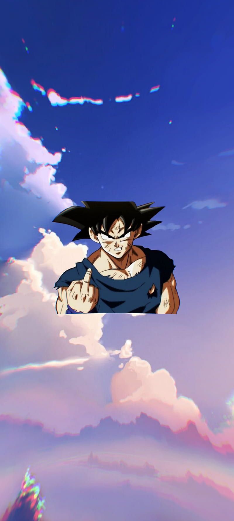 Son Goku, Dragon Ball, Wolken, Fliegen, Lila Himmel, HD, Handy-Hintergrund im Hochformat