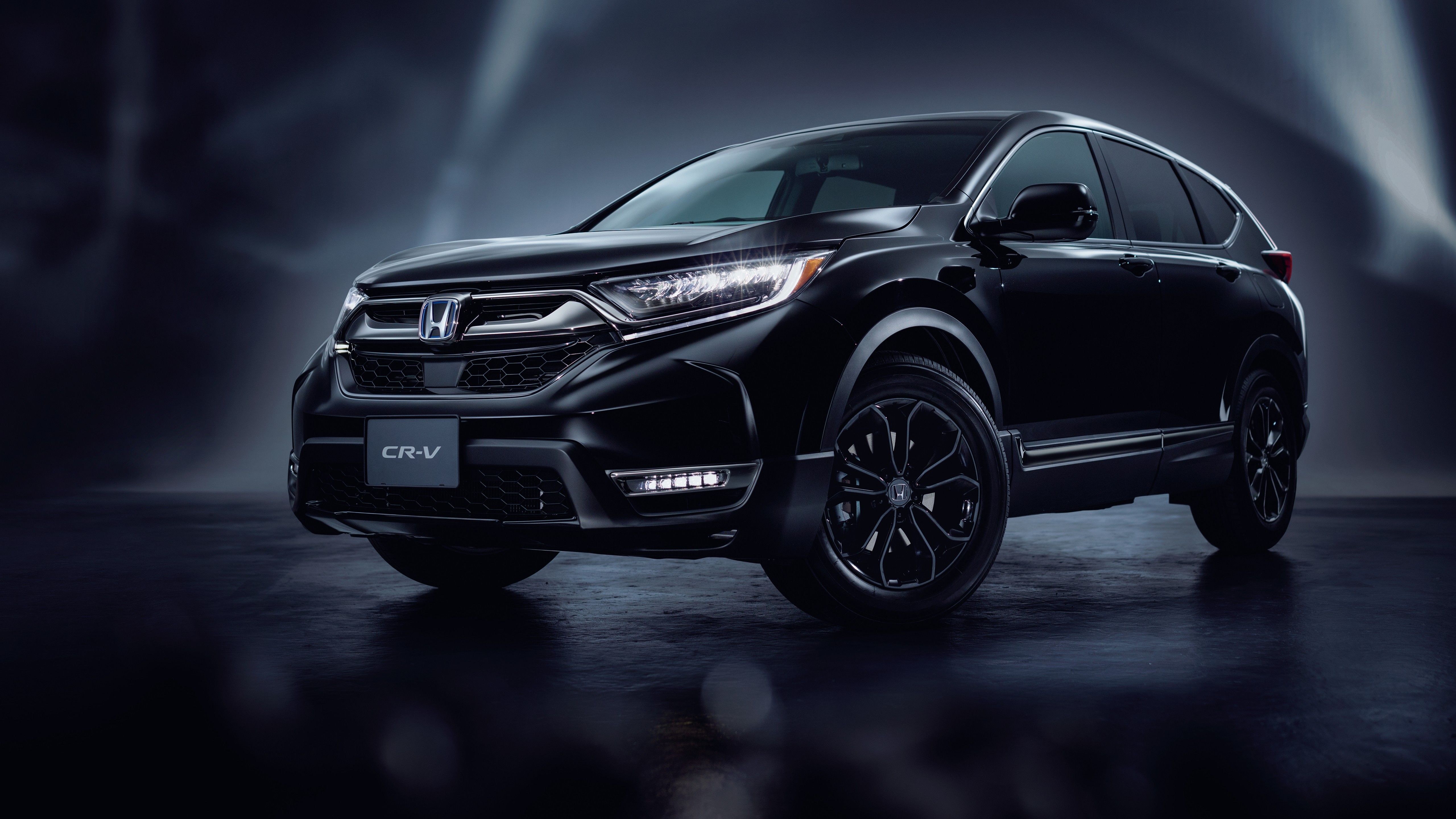 Honda CR-V, Honda, Schwarzer SUV, Black Edition, Studio, Dunkel, 5K, Laptop-Hintergrundbild