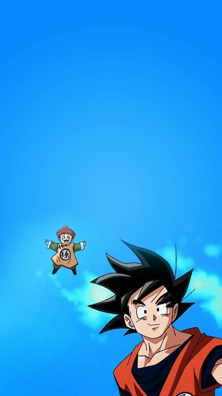 Son Goku, Kid Goku, Dragon Ball, Blauer Himmel, Fliegen, HD, Handy-Hintergrund