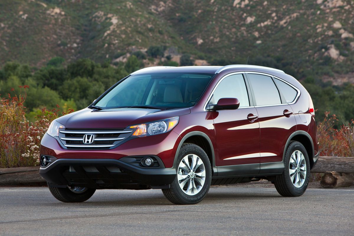 Honda CR-V, Honda, Roter SUV, Berge, Straße, Hintergrund