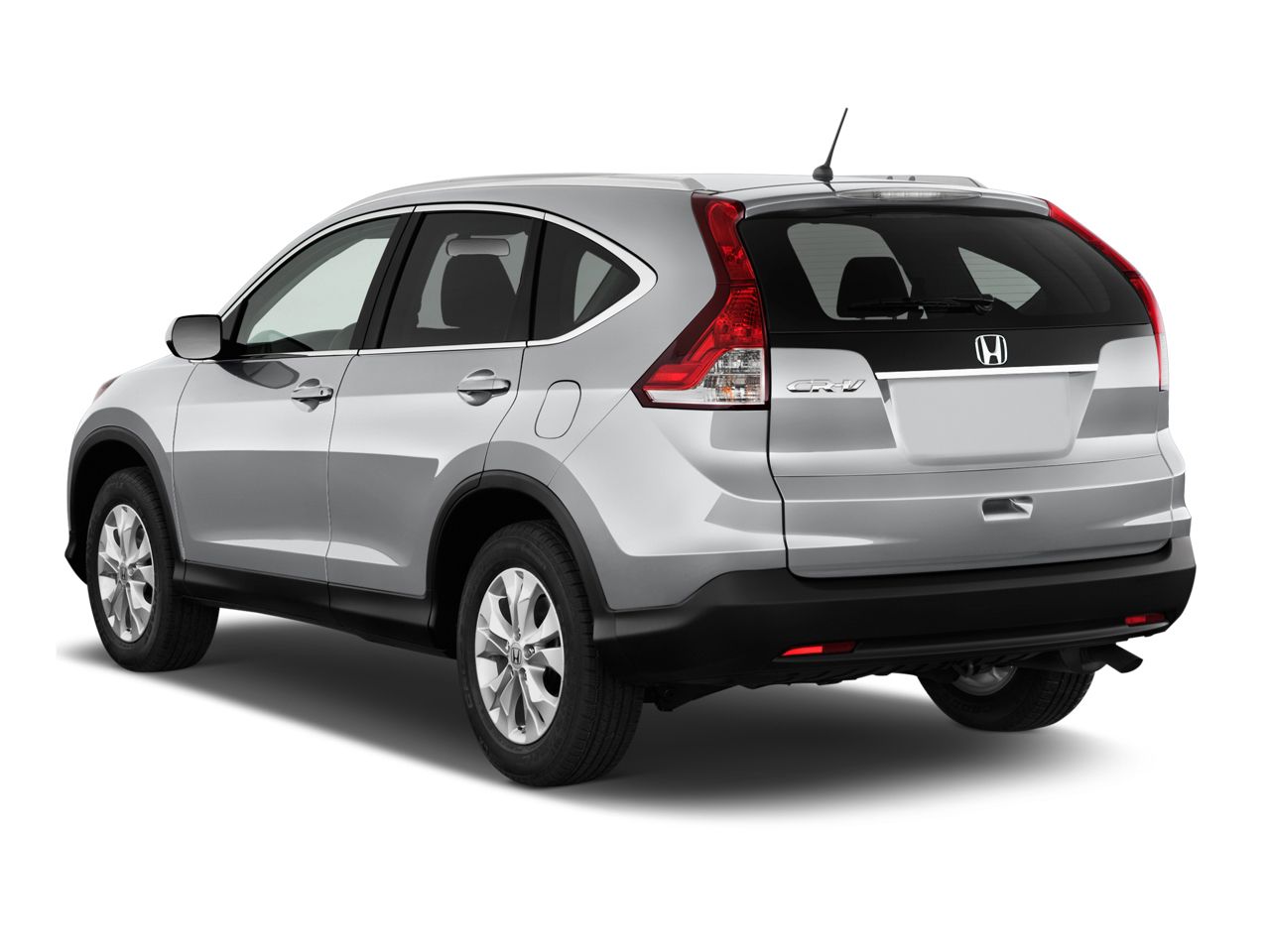 Honda CR-V, Honda, Silberner SUV, Heckansicht, Weißer Hintergrund, HD Wallpaper