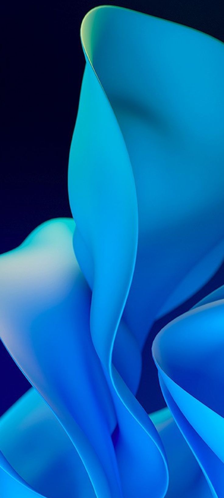 Abstrakte Formen, 3D, Blau, Fließend, Dunkelblauer Hintergrund, Sperrbildschirm fürs iPhone
