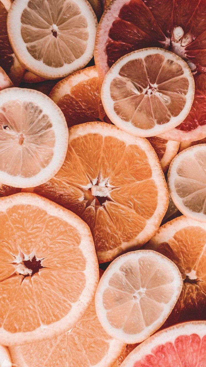 Grapefruit, Scheiben, Zitrusfrüchte, Orange, Hintergrundbild für iPhone und Android
