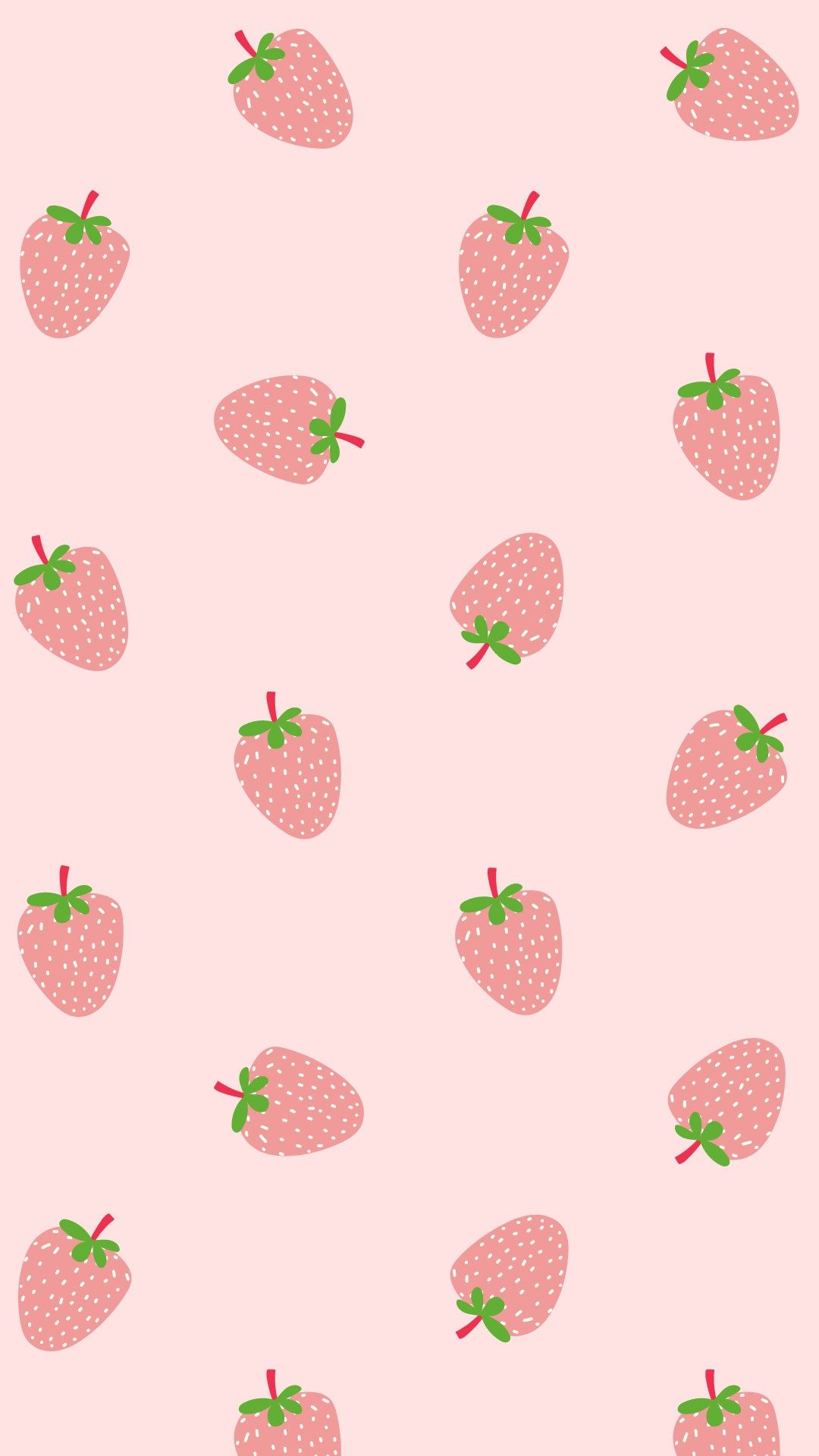 Erdbeeren, Muster, Rosa, Minimalistisch, Full HD, Sperrbildschirm fürs iPhone