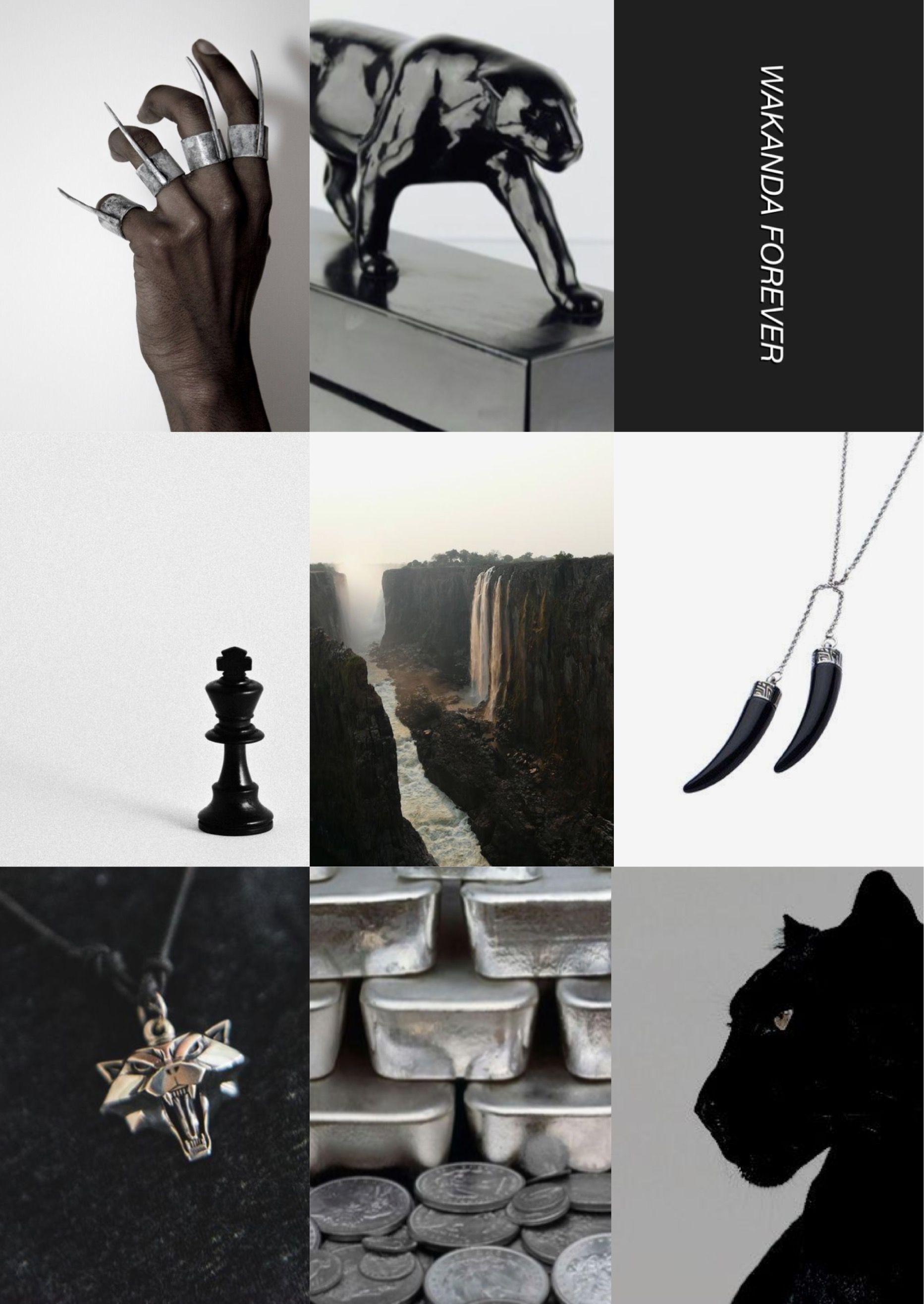 Black Panther, Collage, Krallen, Panther, Schach, Weiß, Hintergrundbild für iPad und Tablet