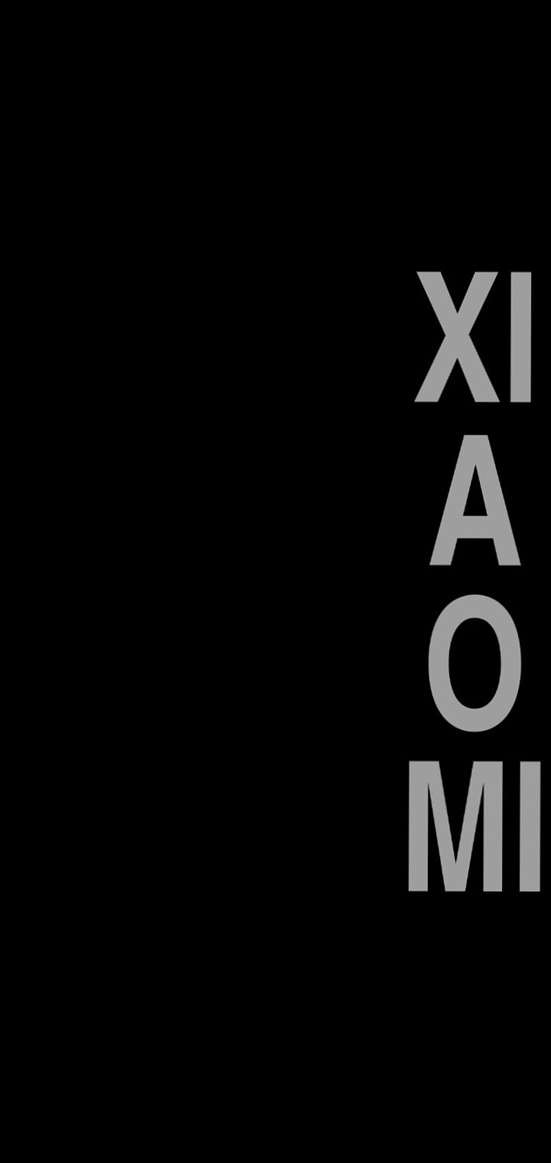 Xiaomi, Schriftzug, Schwarzer Hintergrund, Minimalismus, Sperrbildschirm fürs iPhone